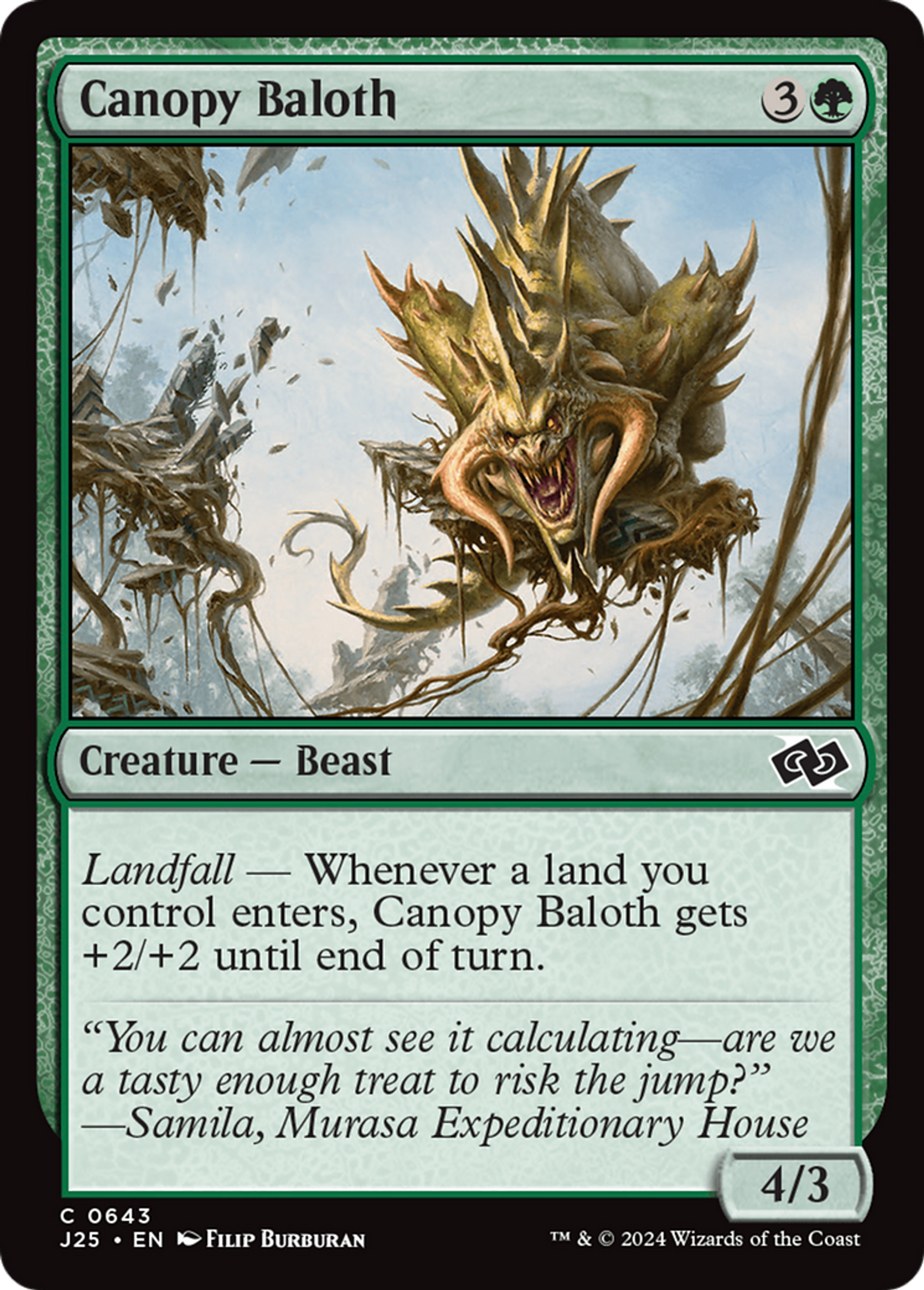 Canopy Baloth — Foundations Jumpstart — Magic: The Gathering