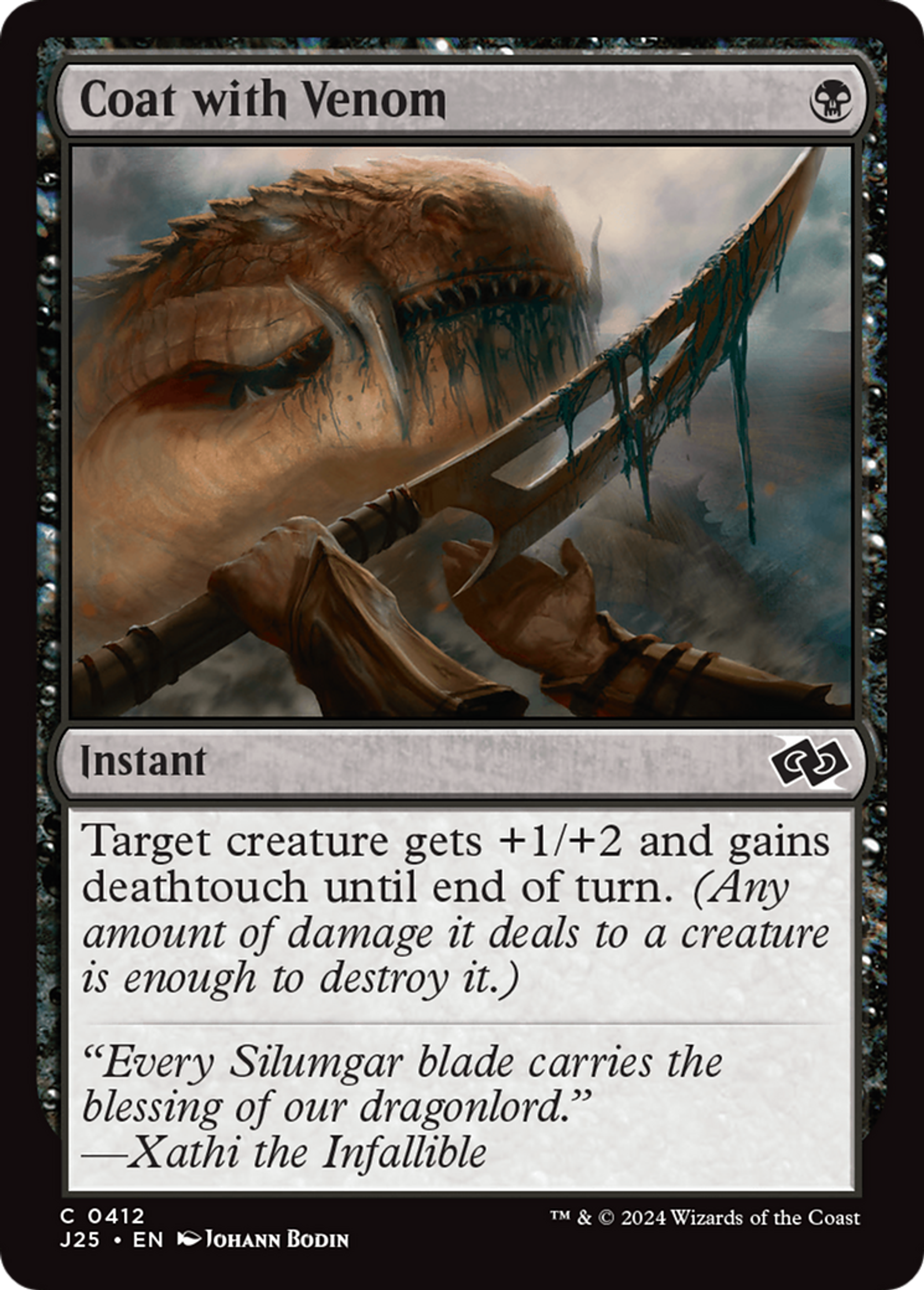 Coat with Venom — Foundations Jumpstart — Magic: The Gathering