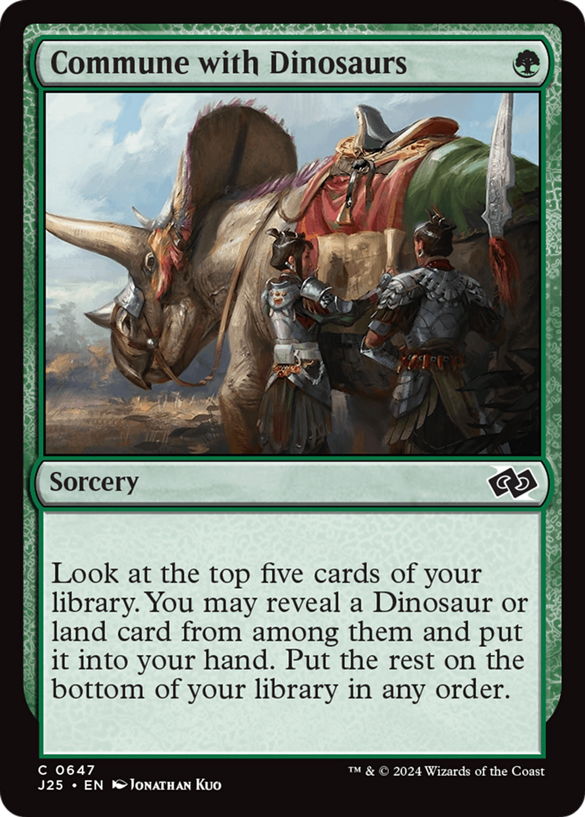 Commune with Dinosaurs — Foundations Jumpstart — Magic: The Gathering