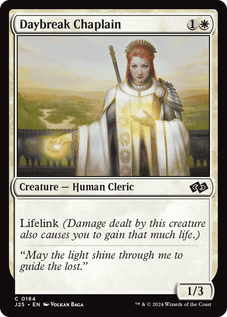 Daybreak Chaplain — Foundations Jumpstart — Magic: The Gathering