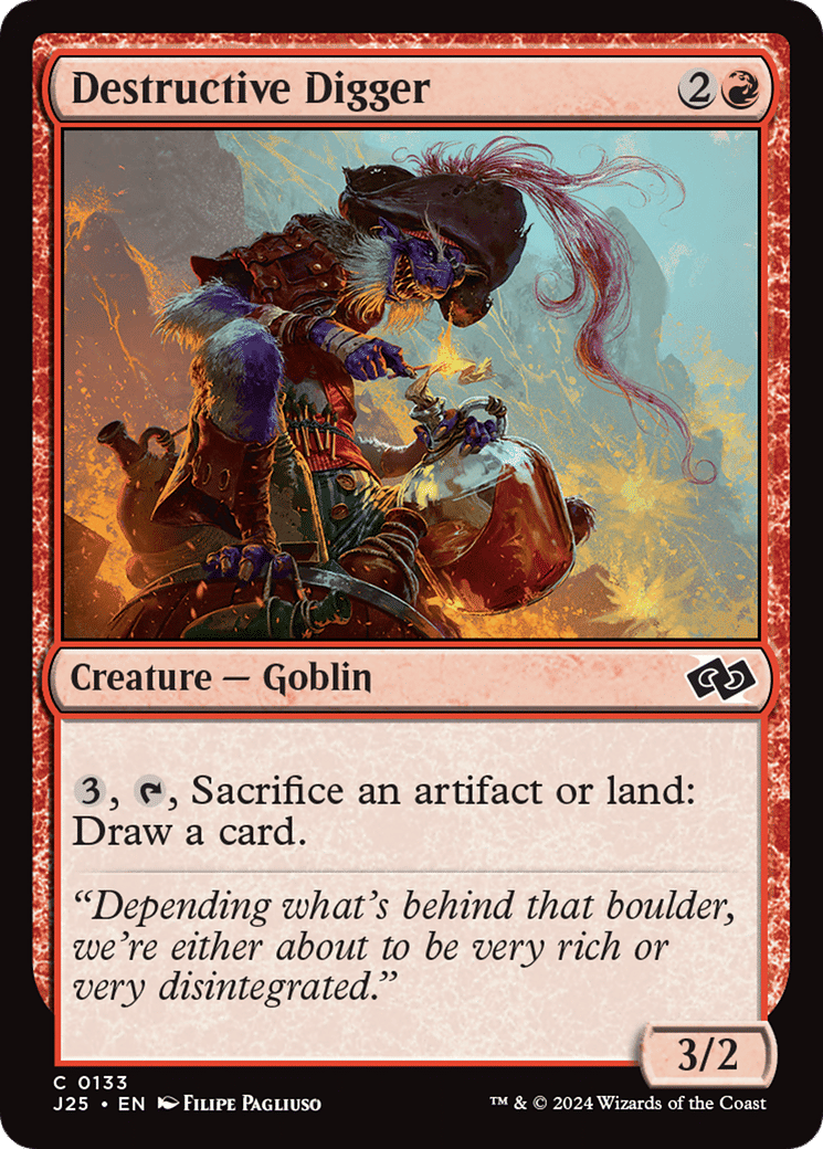 Destructive Digger — Foundations Jumpstart — Magic: The Gathering