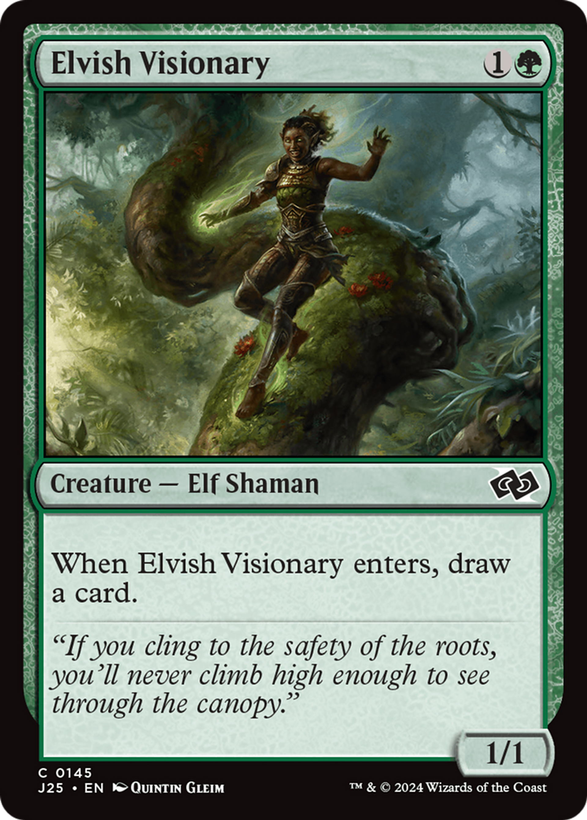 Elvish Visionary — Foundations Jumpstart — Magic: The Gathering