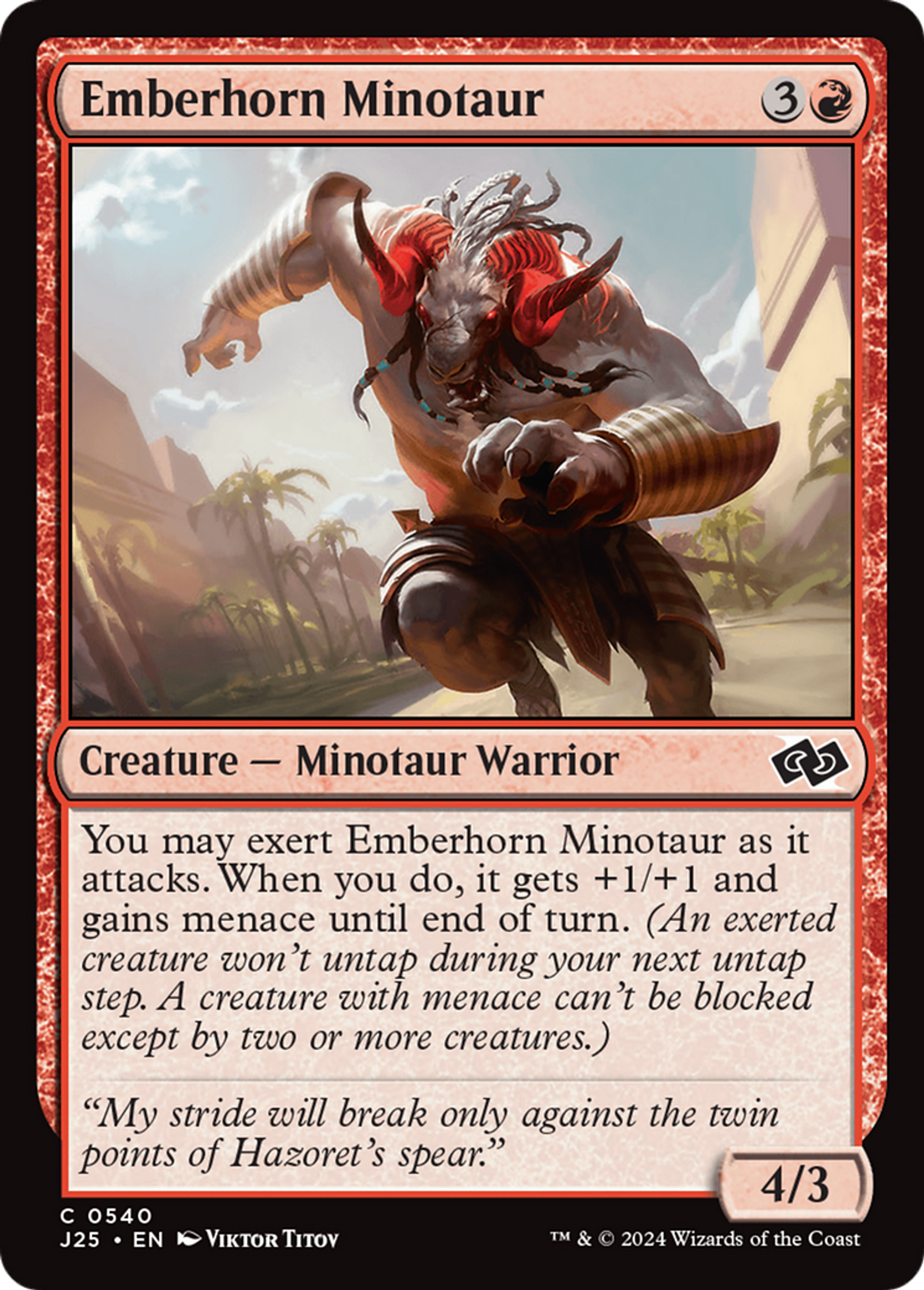 Emberhorn Minotaur — Foundations Jumpstart — Magic: The Gathering