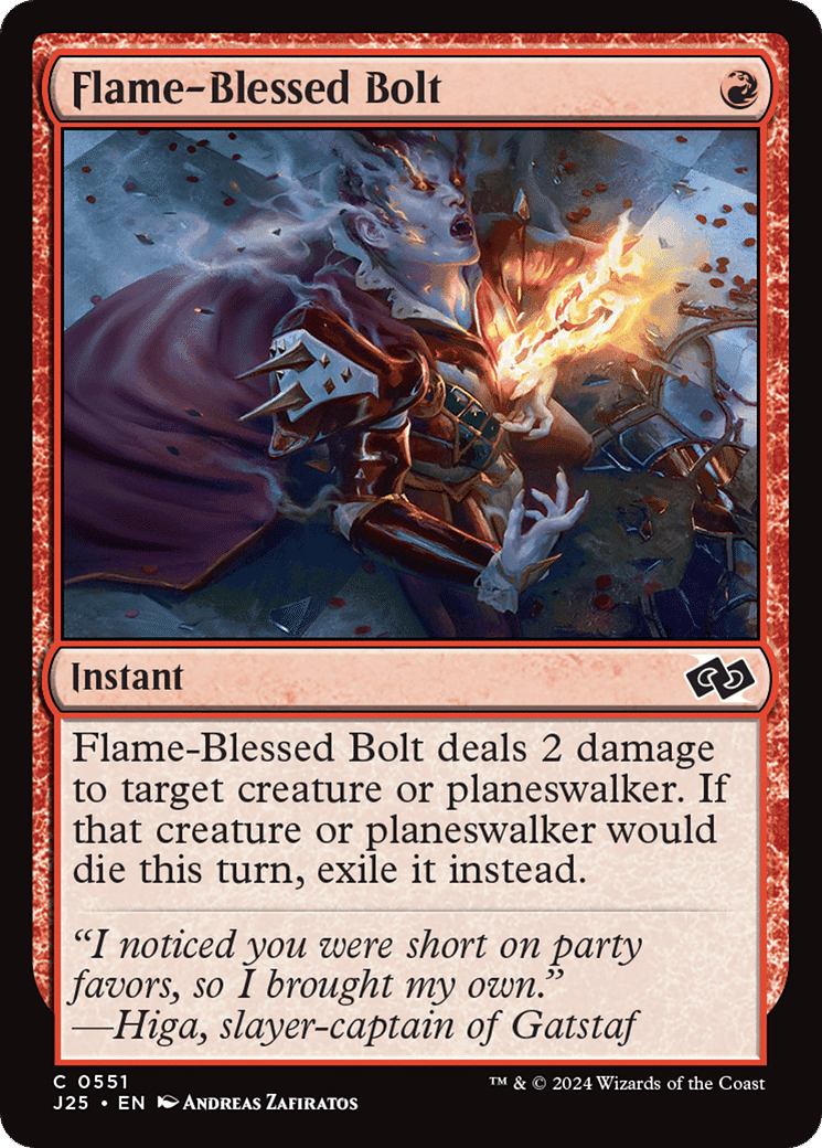 Flame-Blessed Bolt — Foundations Jumpstart — Magic: The Gathering