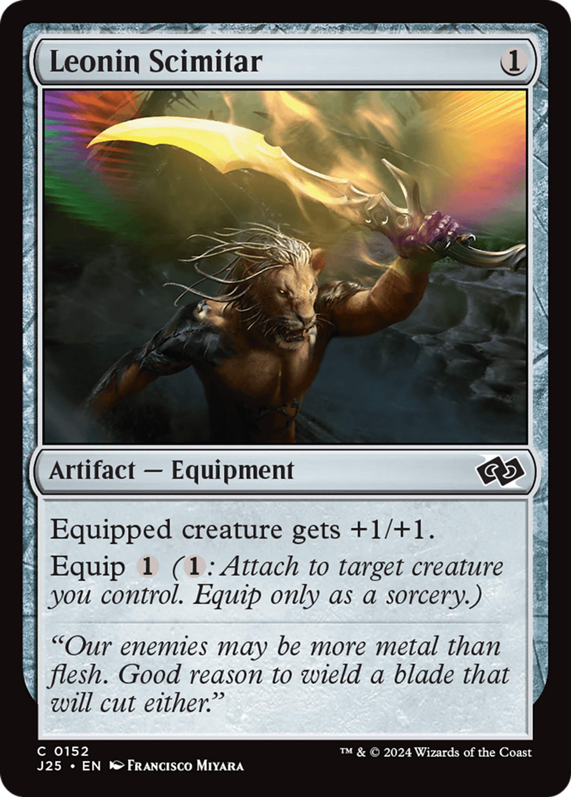 Leonin Scimitar — Foundations Jumpstart — Magic: The Gathering