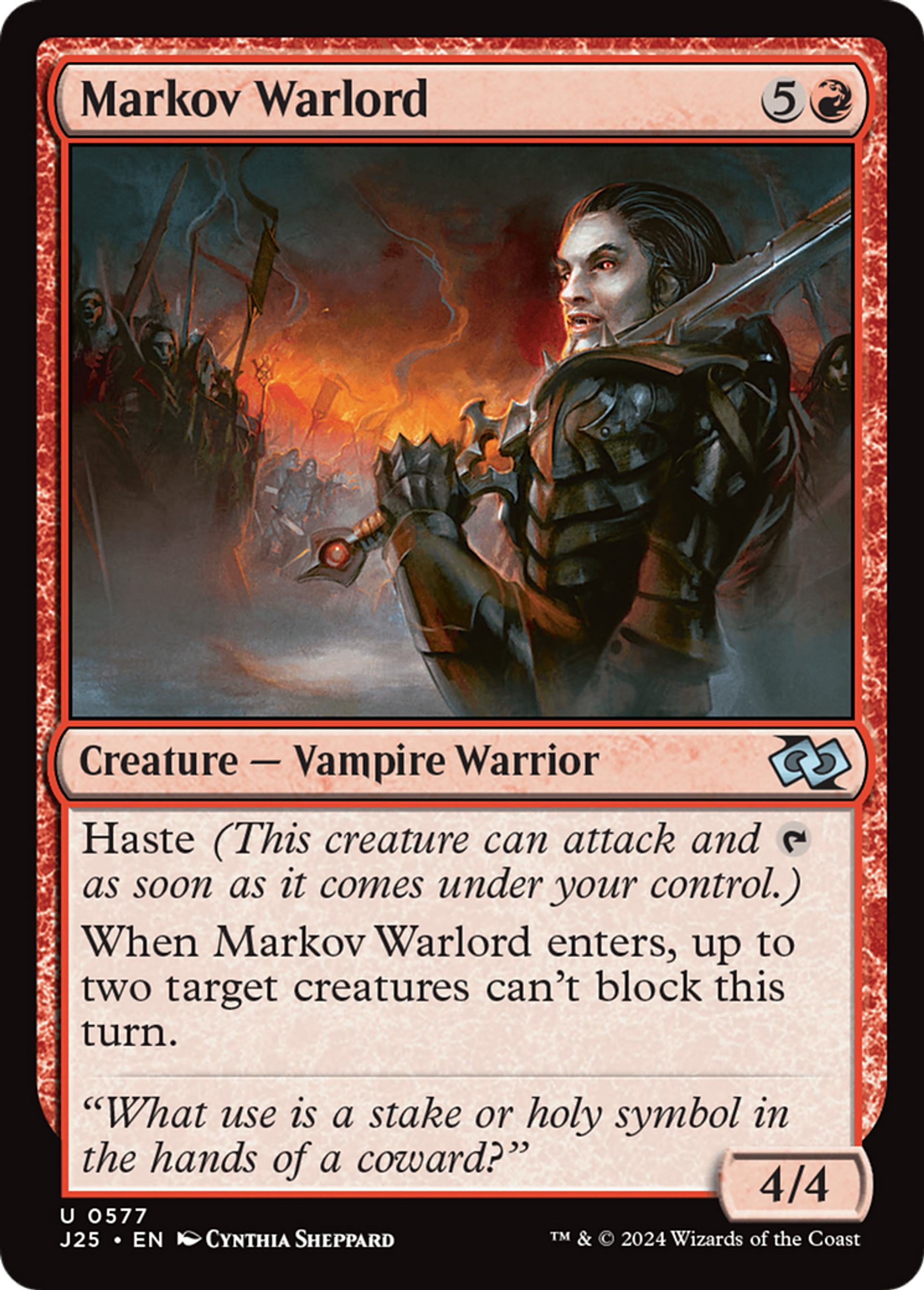 Markov Warlord — Foundations Jumpstart — Magic: The Gathering