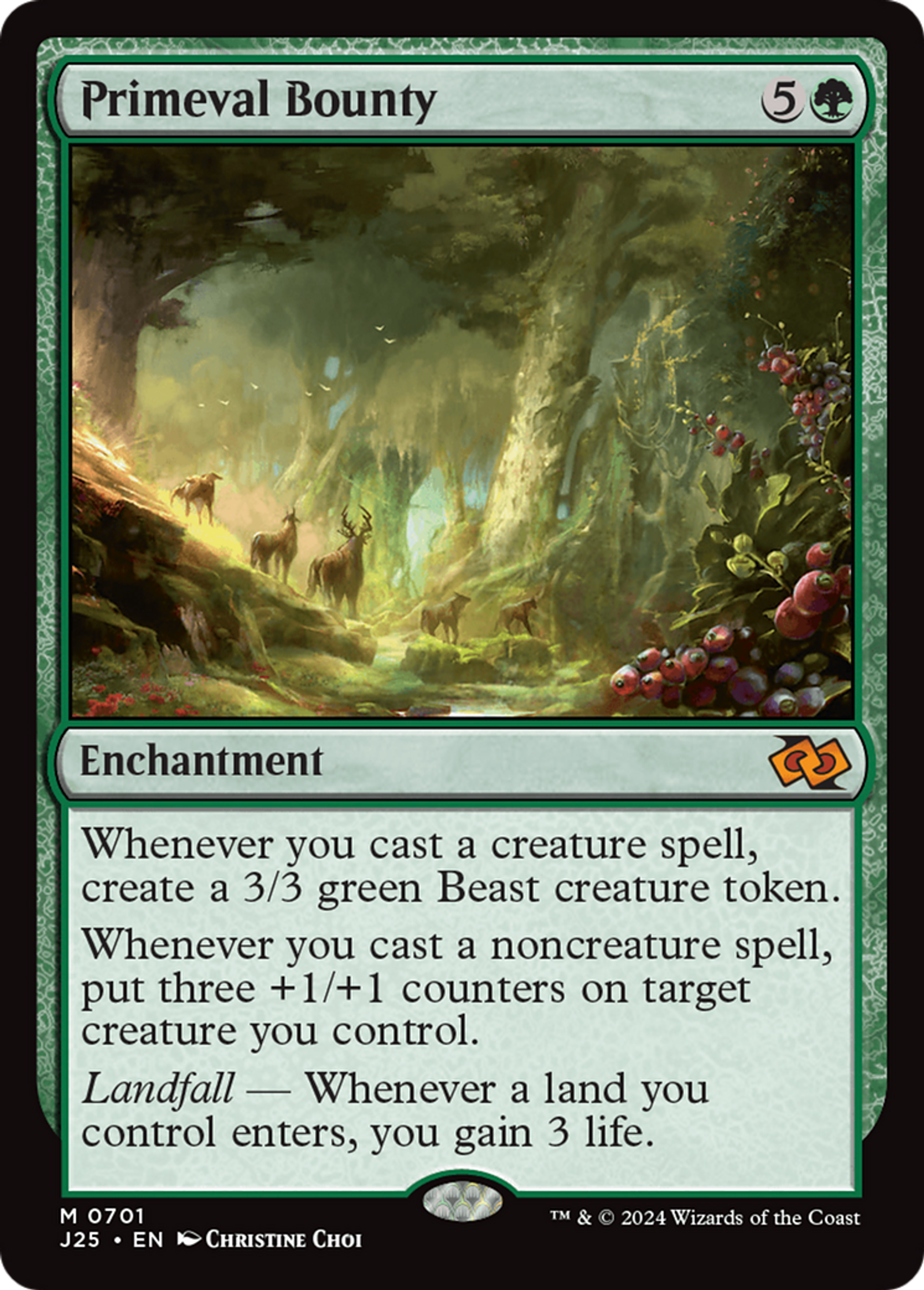 Primeval Bounty — Foundations Jumpstart — Magic: The Gathering