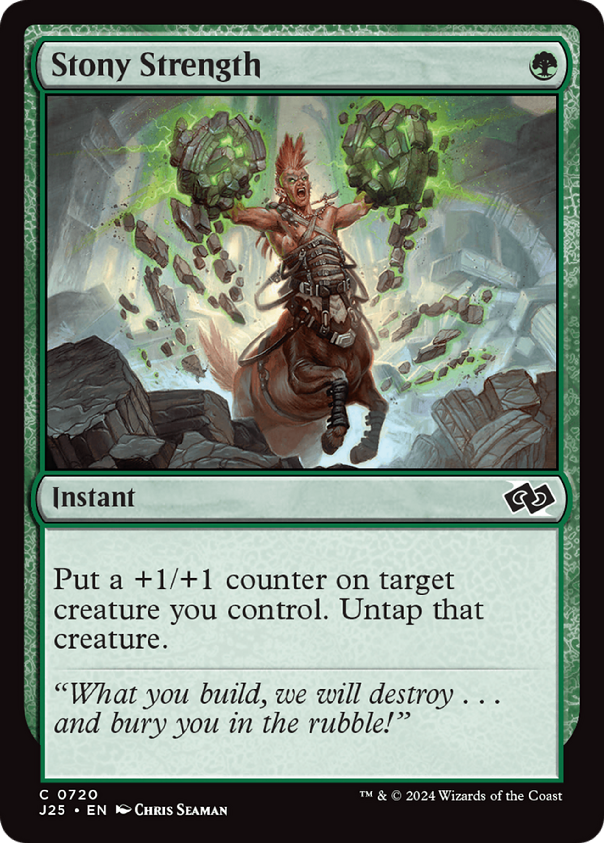 Stony Strength — Foundations Jumpstart — Magic: The Gathering