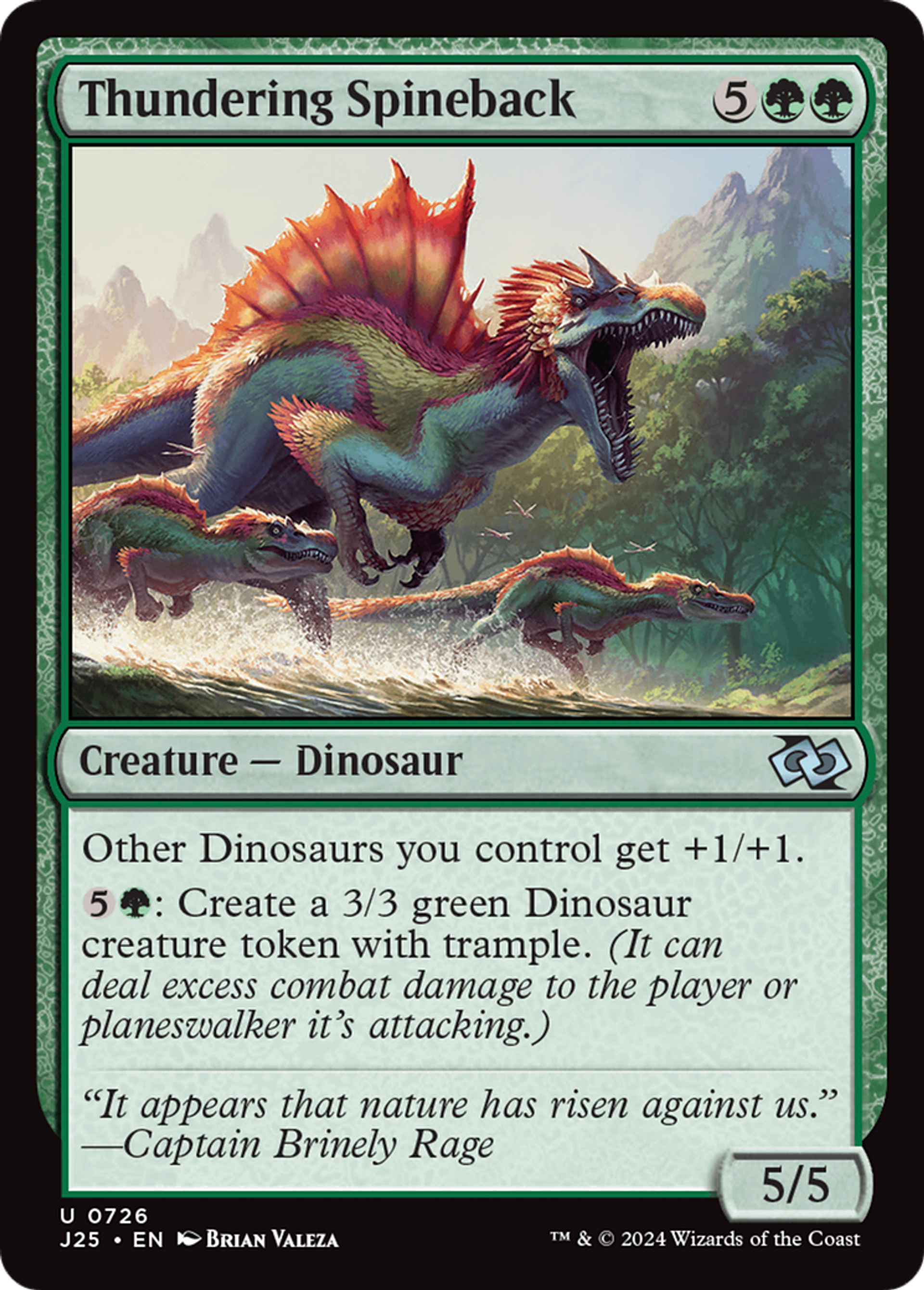 Thundering Spineback — Foundations Jumpstart — Magic: The Gathering