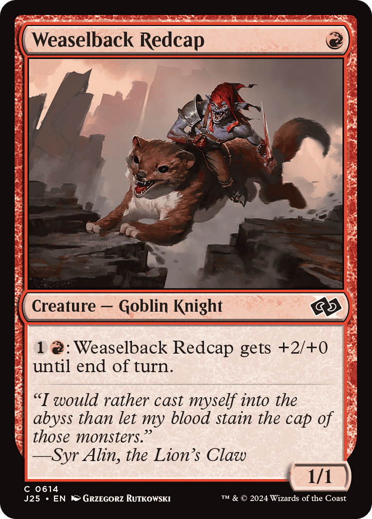 Weaselback Redcap — Foundations Jumpstart — Magic: The Gathering