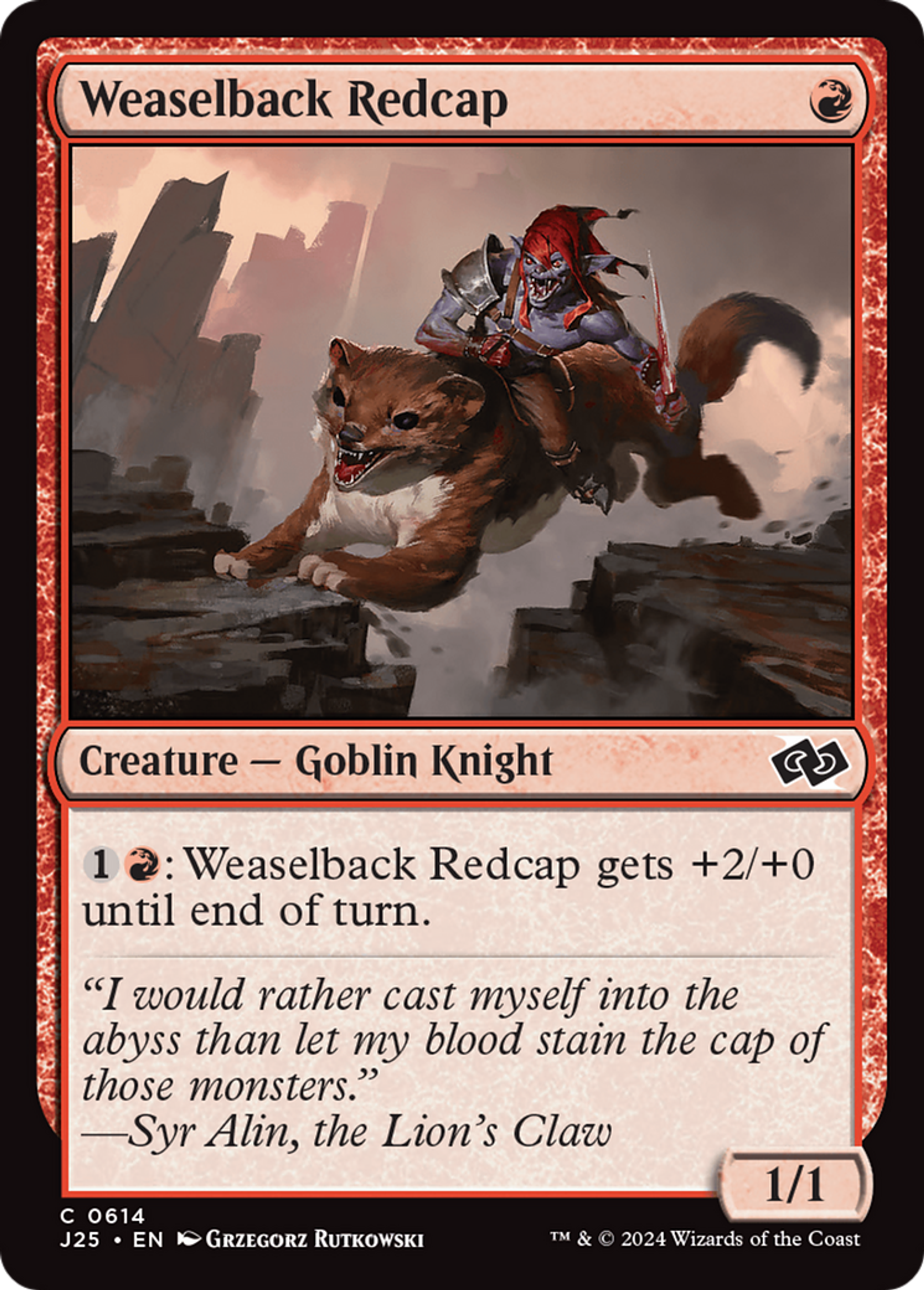 Weaselback Redcap — Foundations Jumpstart — Magic: The Gathering