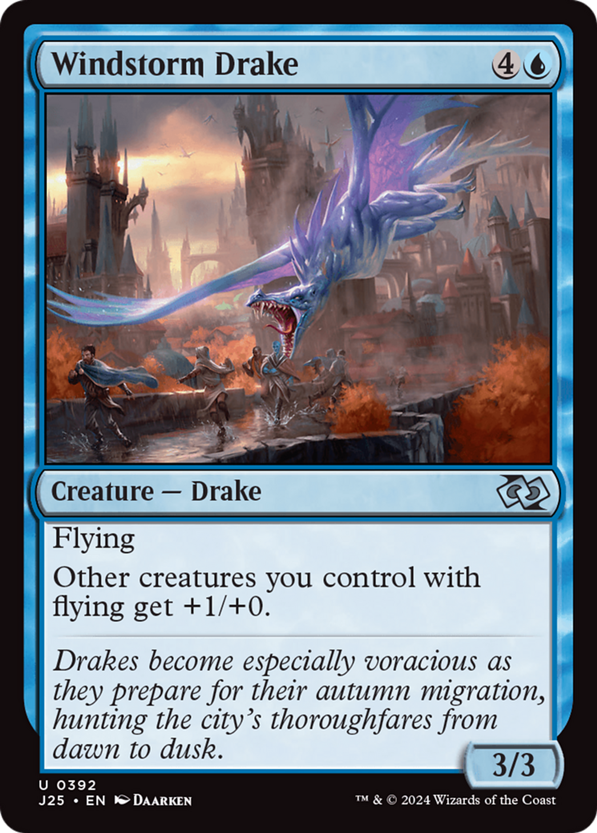 Windstorm Drake — Foundations Jumpstart — Magic: The Gathering