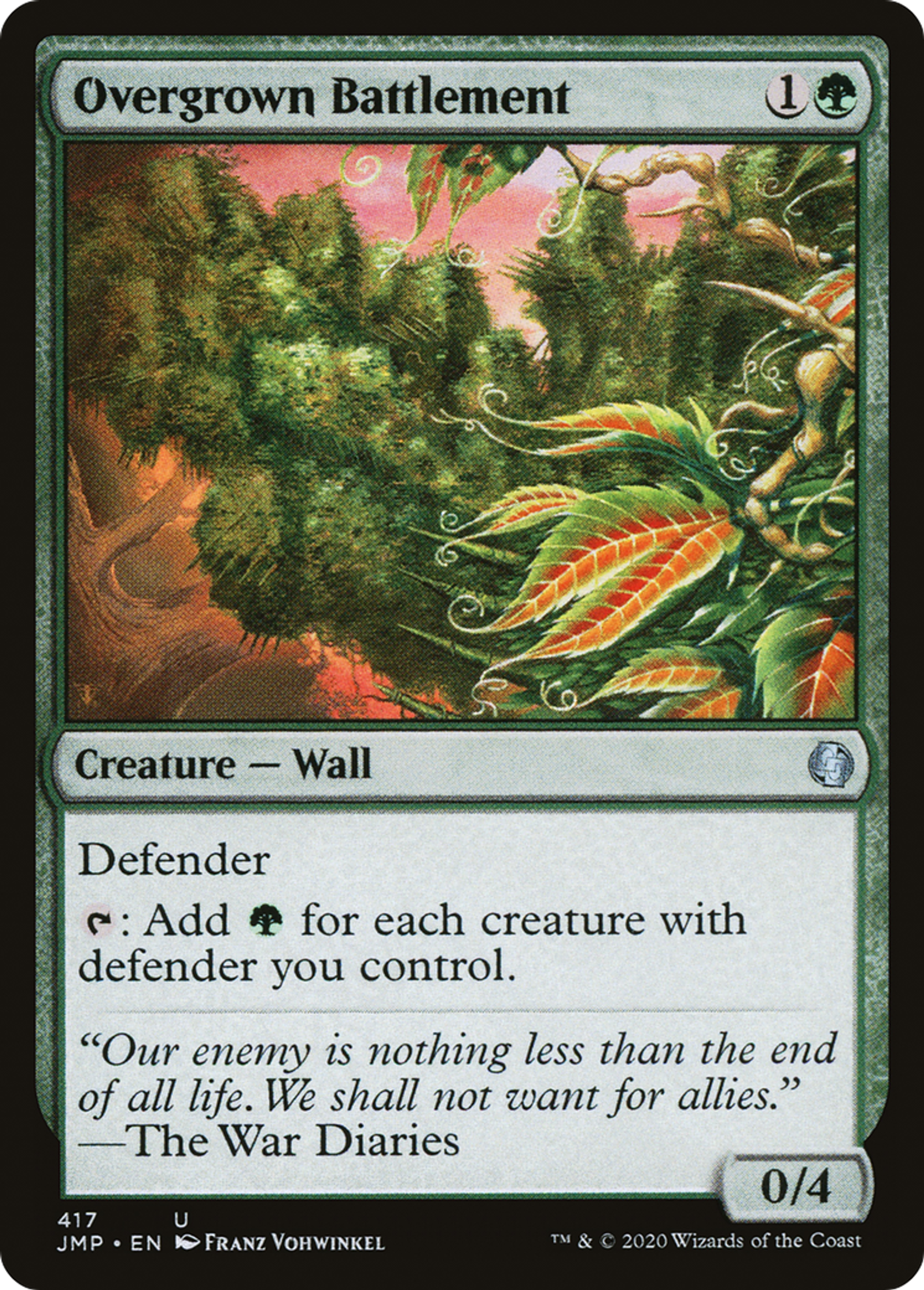Overgrown Battlement — Jumpstart — Magic: The Gathering