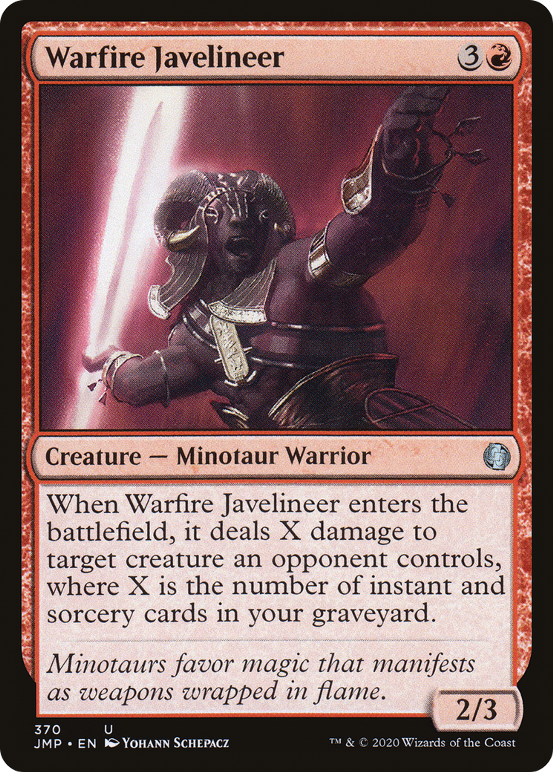 Warfire Javelineer — Jumpstart — Magic: The Gathering