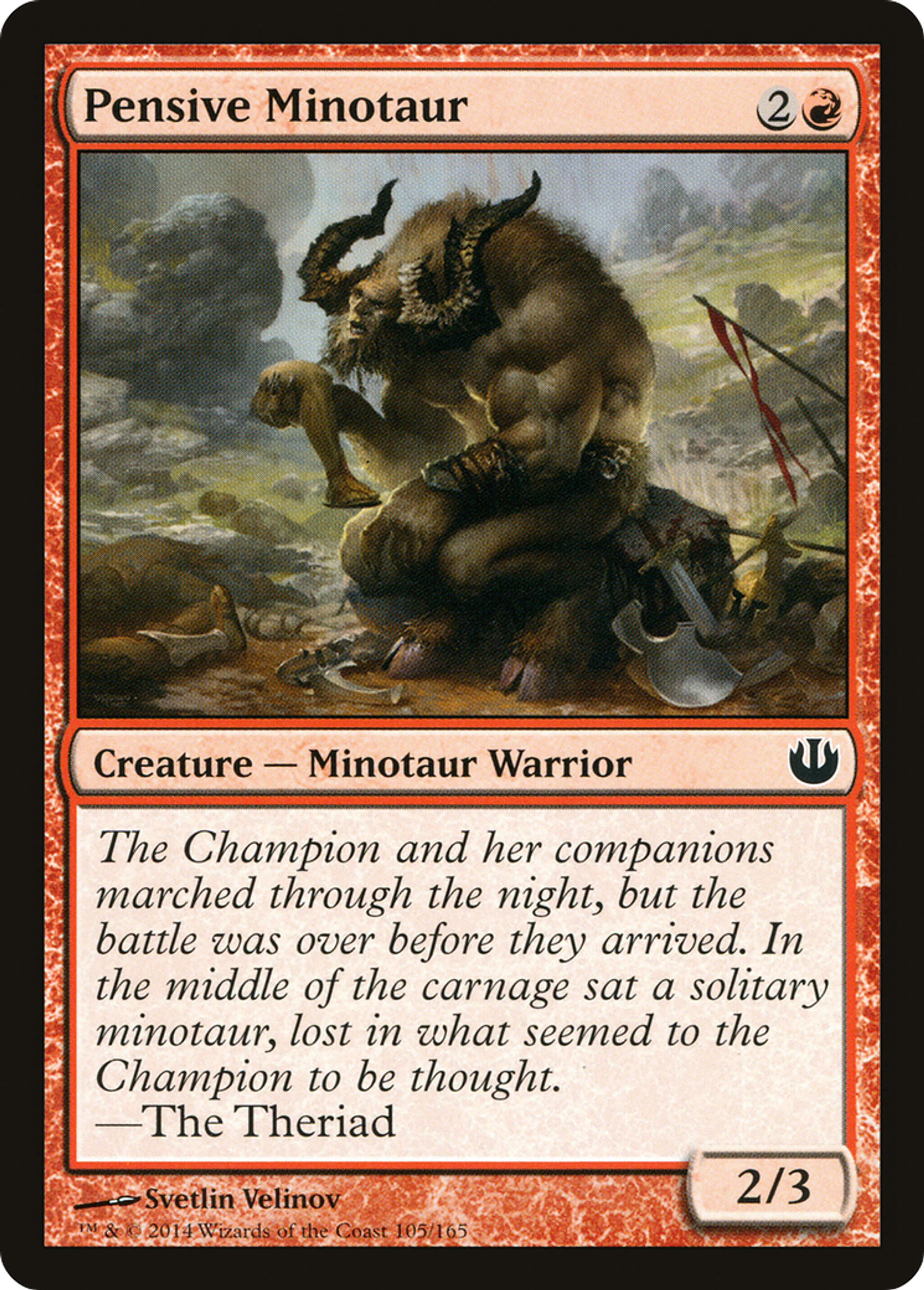 Pensive Minotaur — Journey into Nyx — Magic: The Gathering