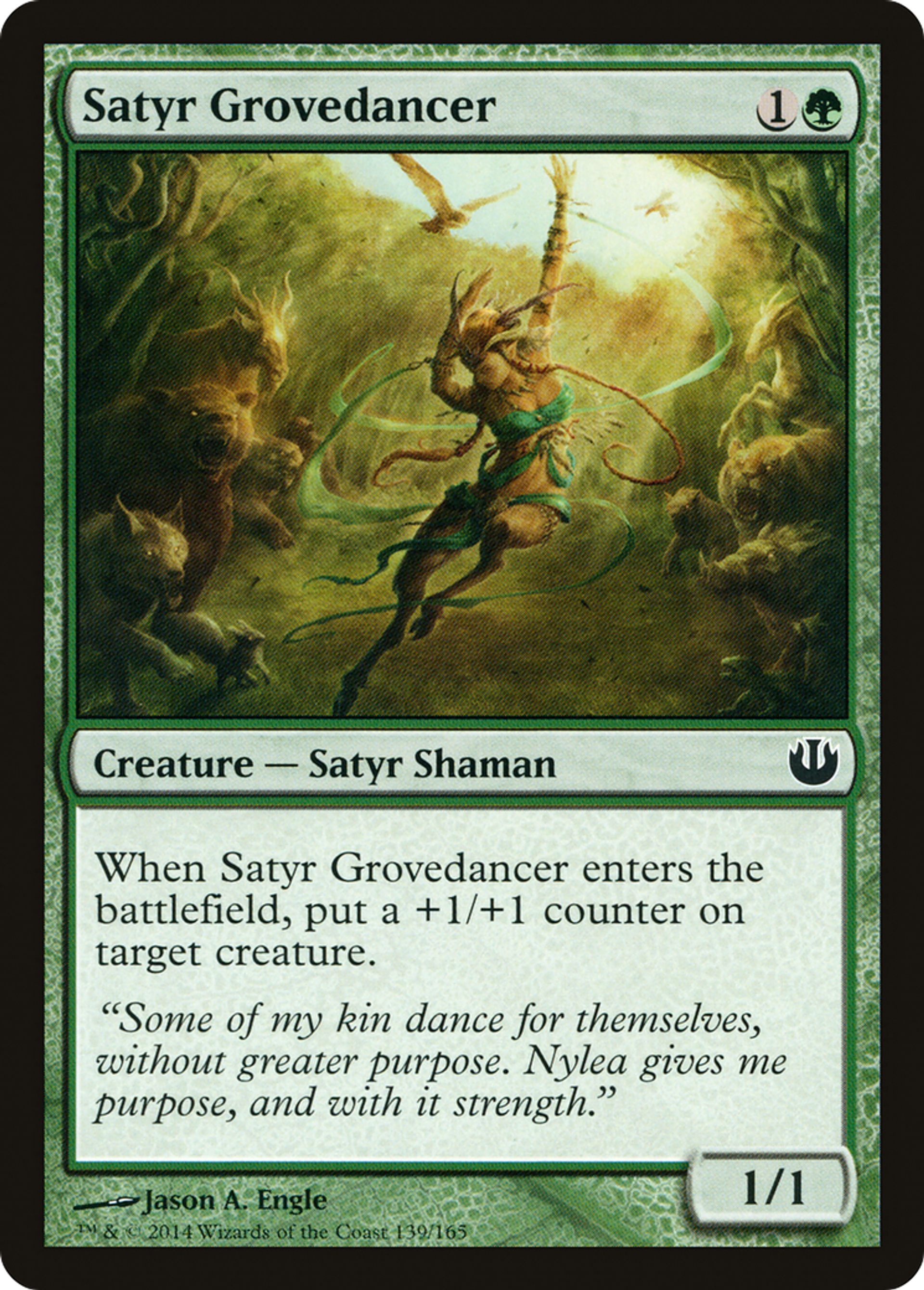 Satyr Grovedancer — Journey into Nyx — Magic: The Gathering