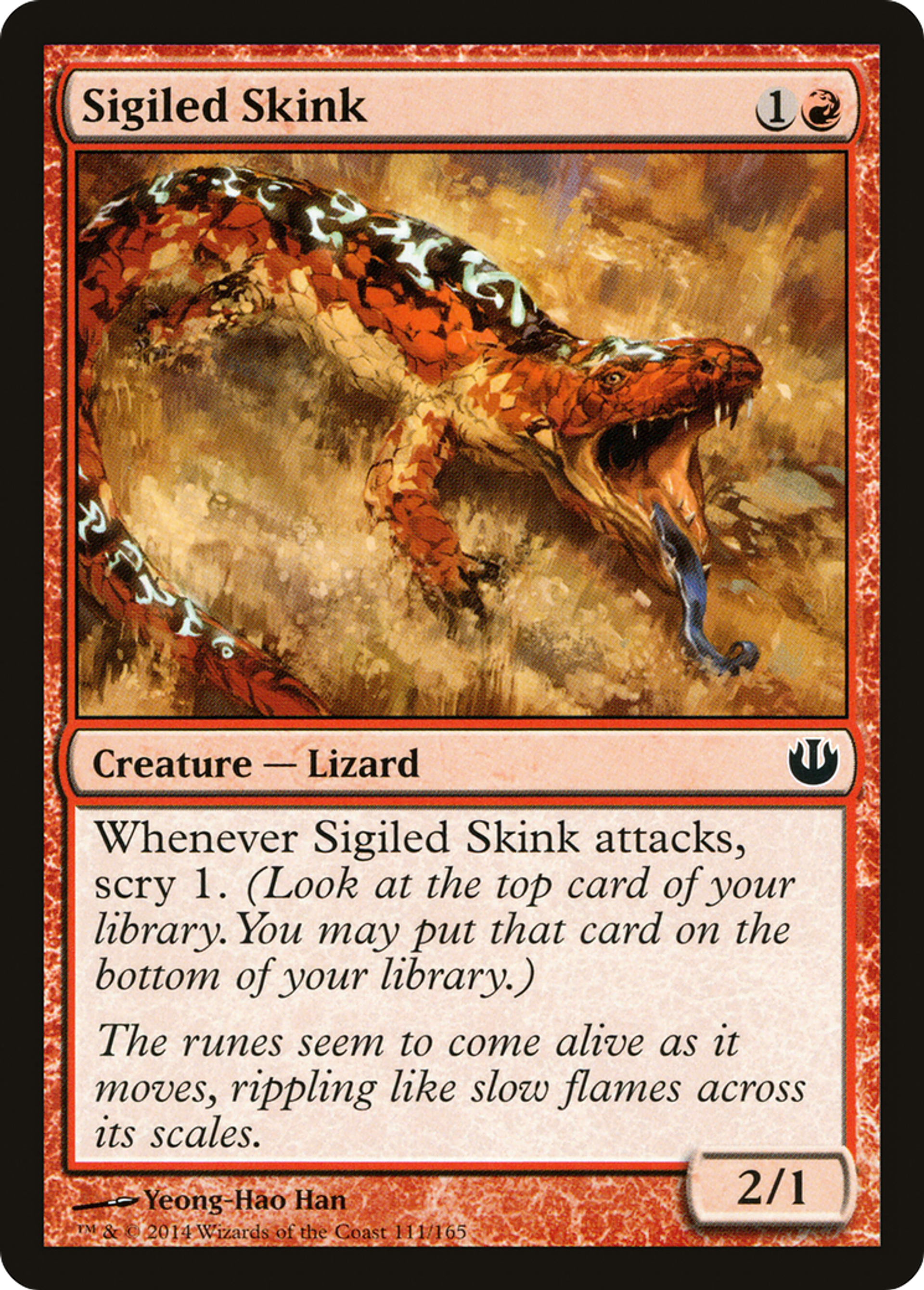 Sigiled Skink — Journey into Nyx — Magic: The Gathering