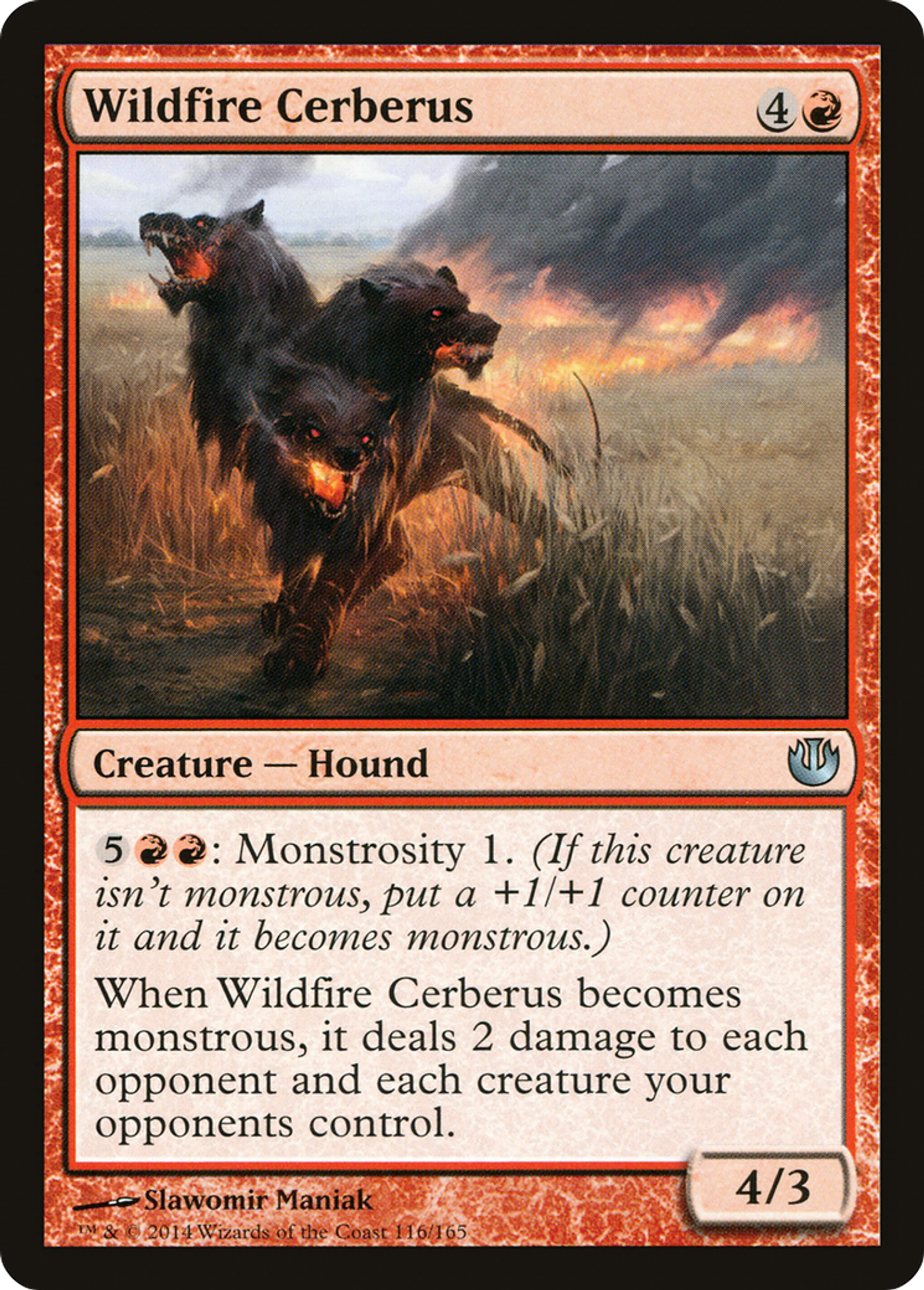 Wildfire Cerberus — Journey into Nyx — Magic: The Gathering