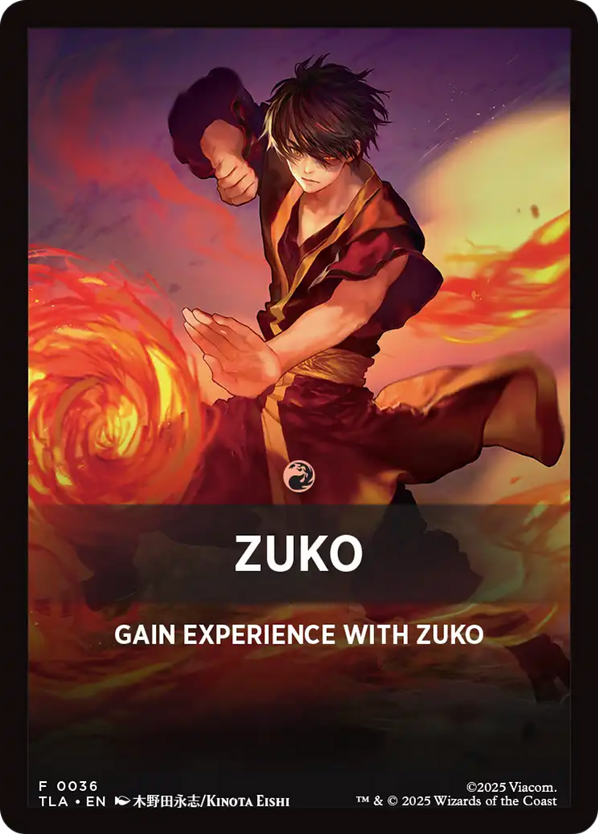 Zuko — Avatar: The Last Airbender Jumpstart Front Cards — Magic: The Gathering