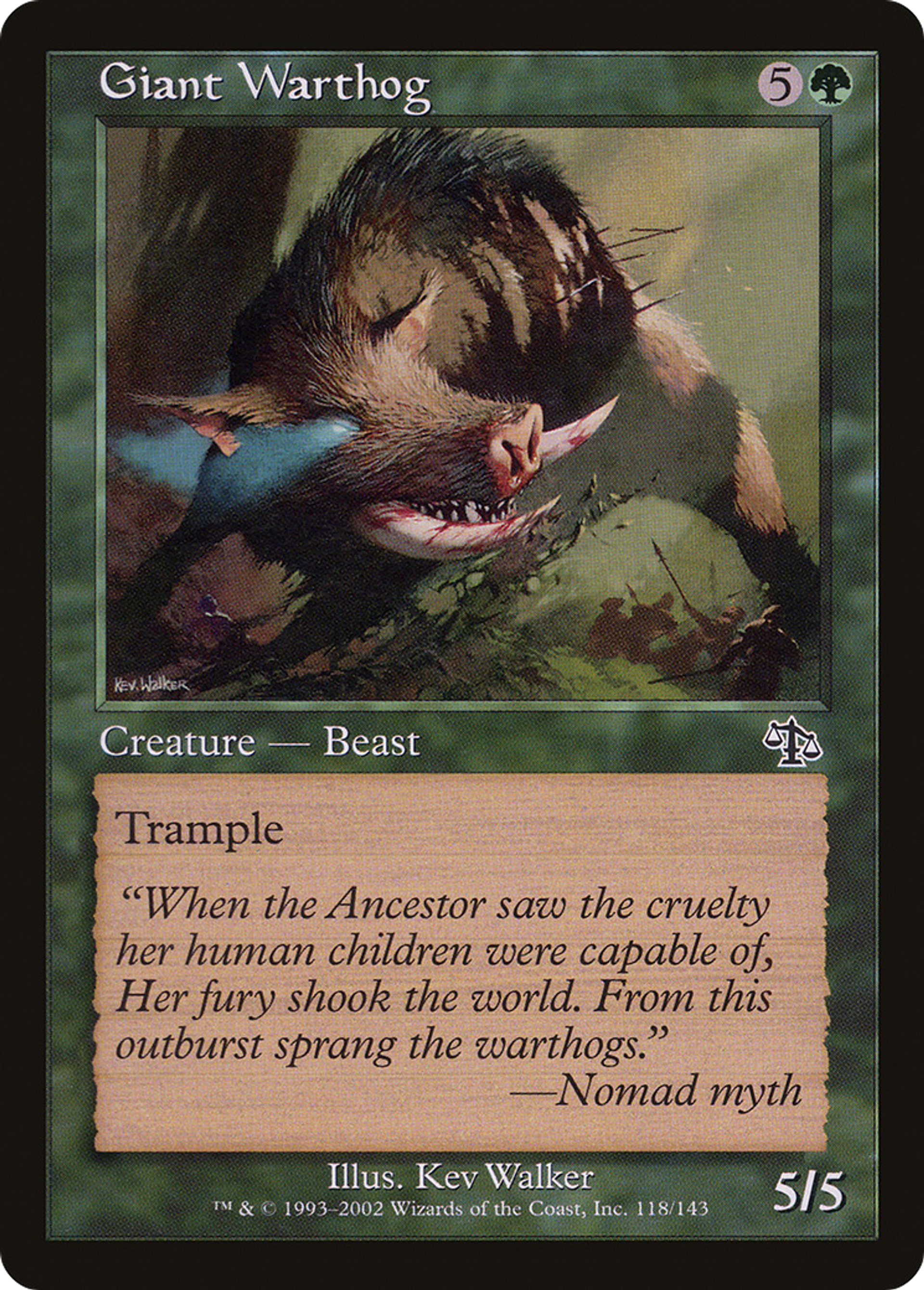 Giant Warthog — Judgment — Magic: The Gathering
