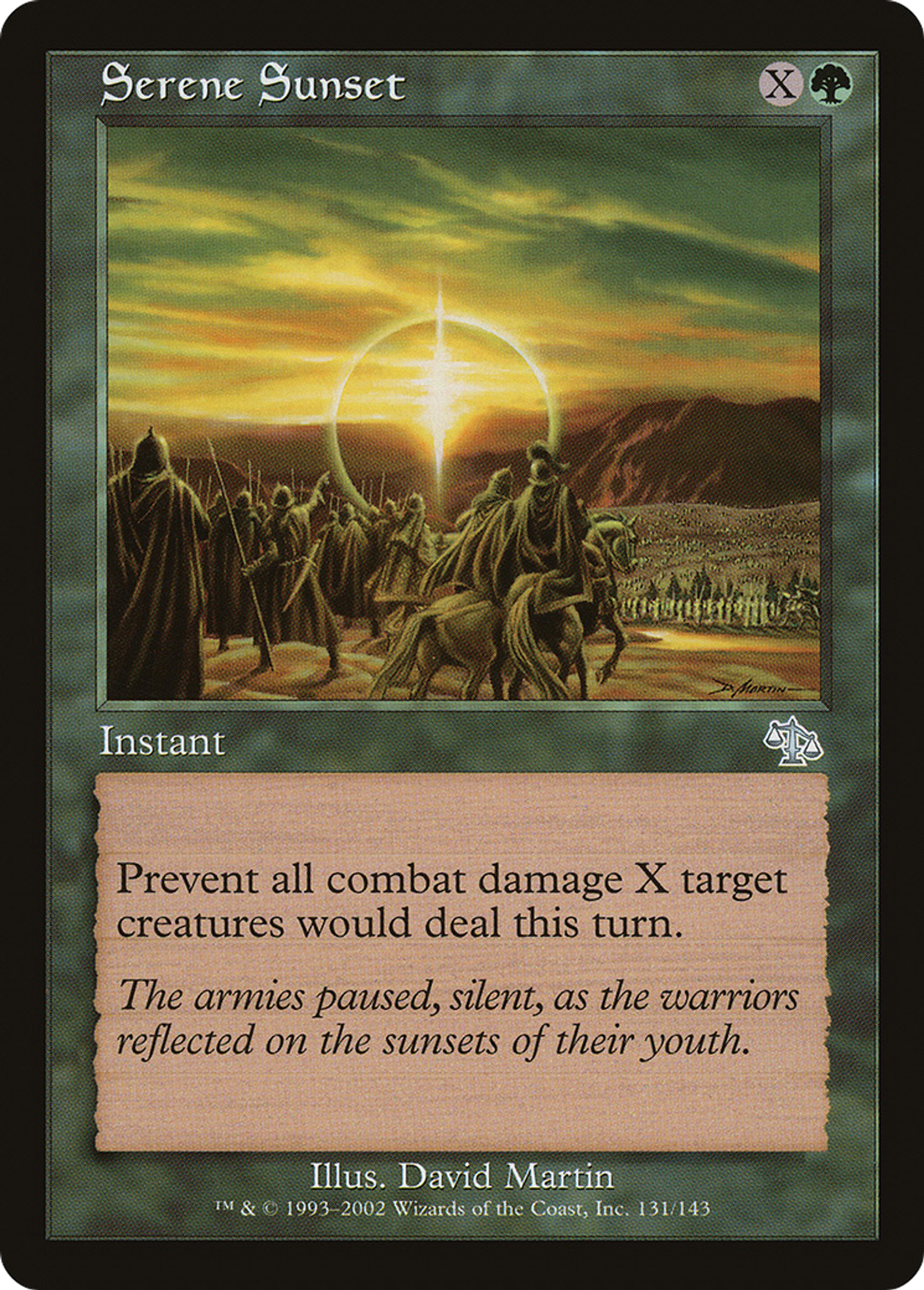 Serene Sunset — Judgment — Magic: The Gathering