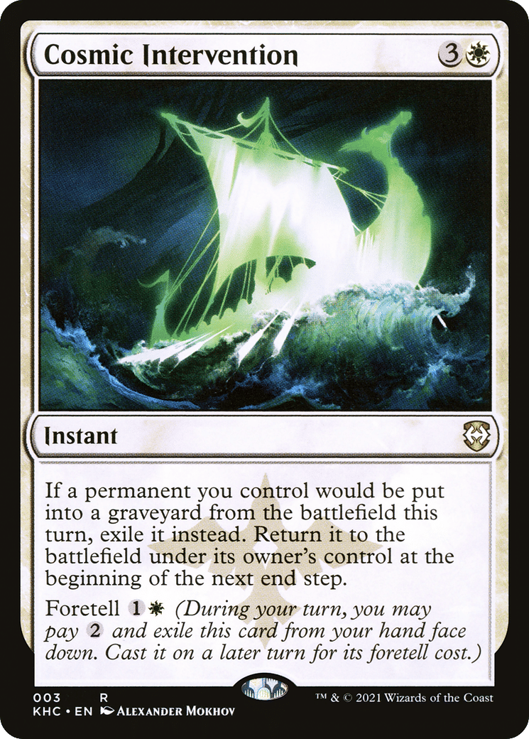 Cosmic Intervention — Kaldheim Commander — Magic: The Gathering