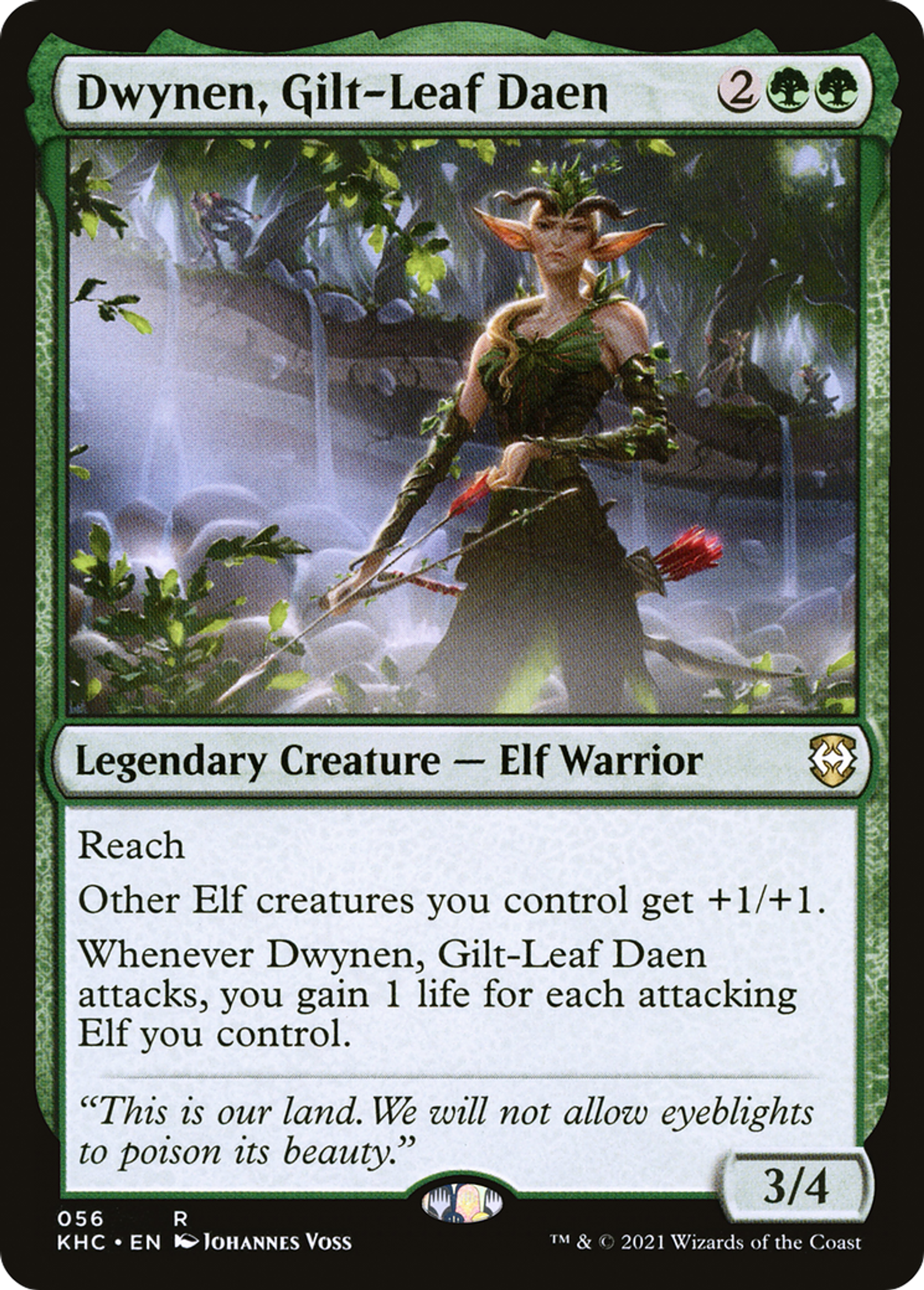 Dwynen, Gilt-Leaf Daen — Kaldheim Commander — Magic: The Gathering