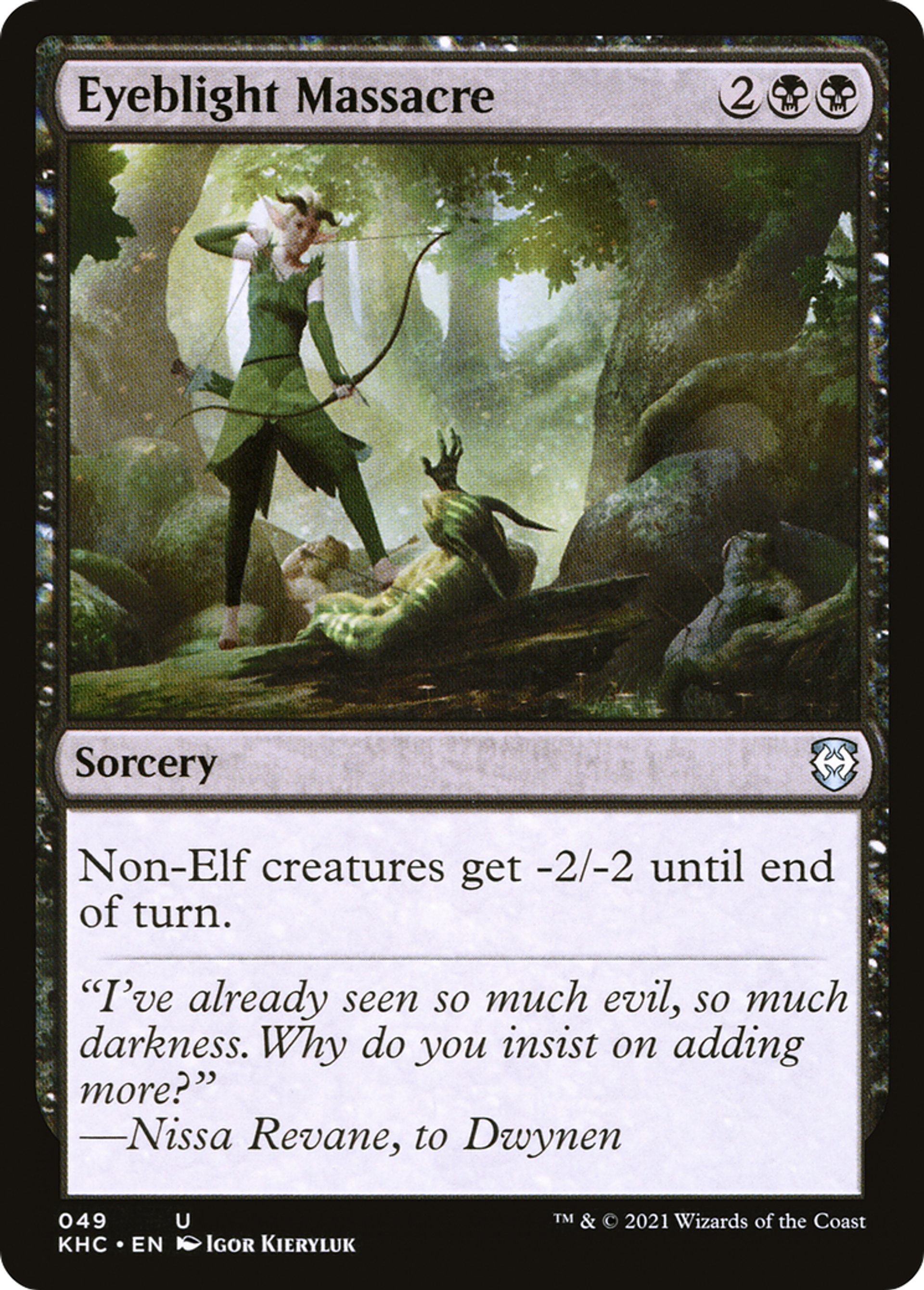 Eyeblight Massacre — Kaldheim Commander — Magic: The Gathering