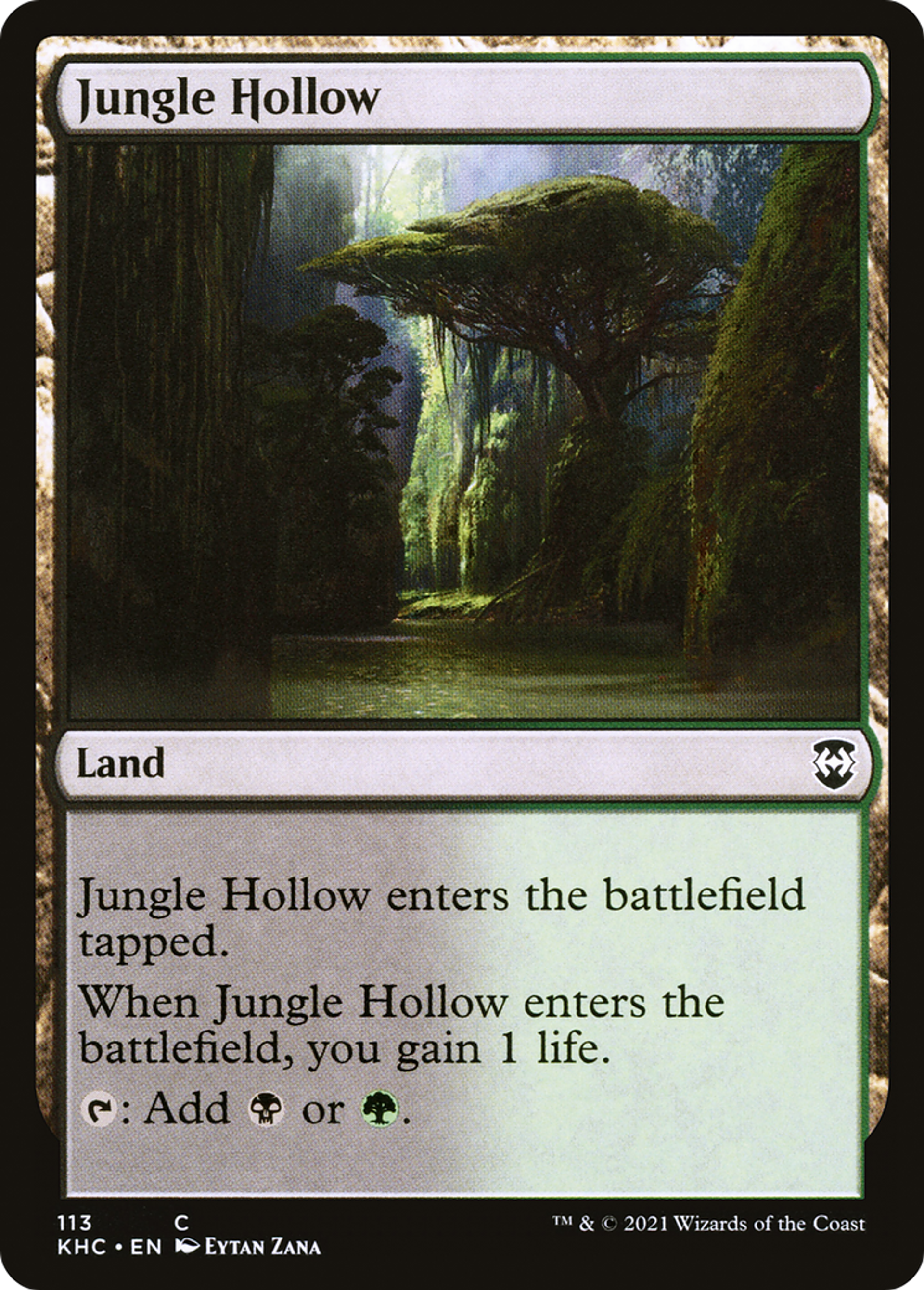 Jungle Hollow — Kaldheim Commander — Magic: The Gathering