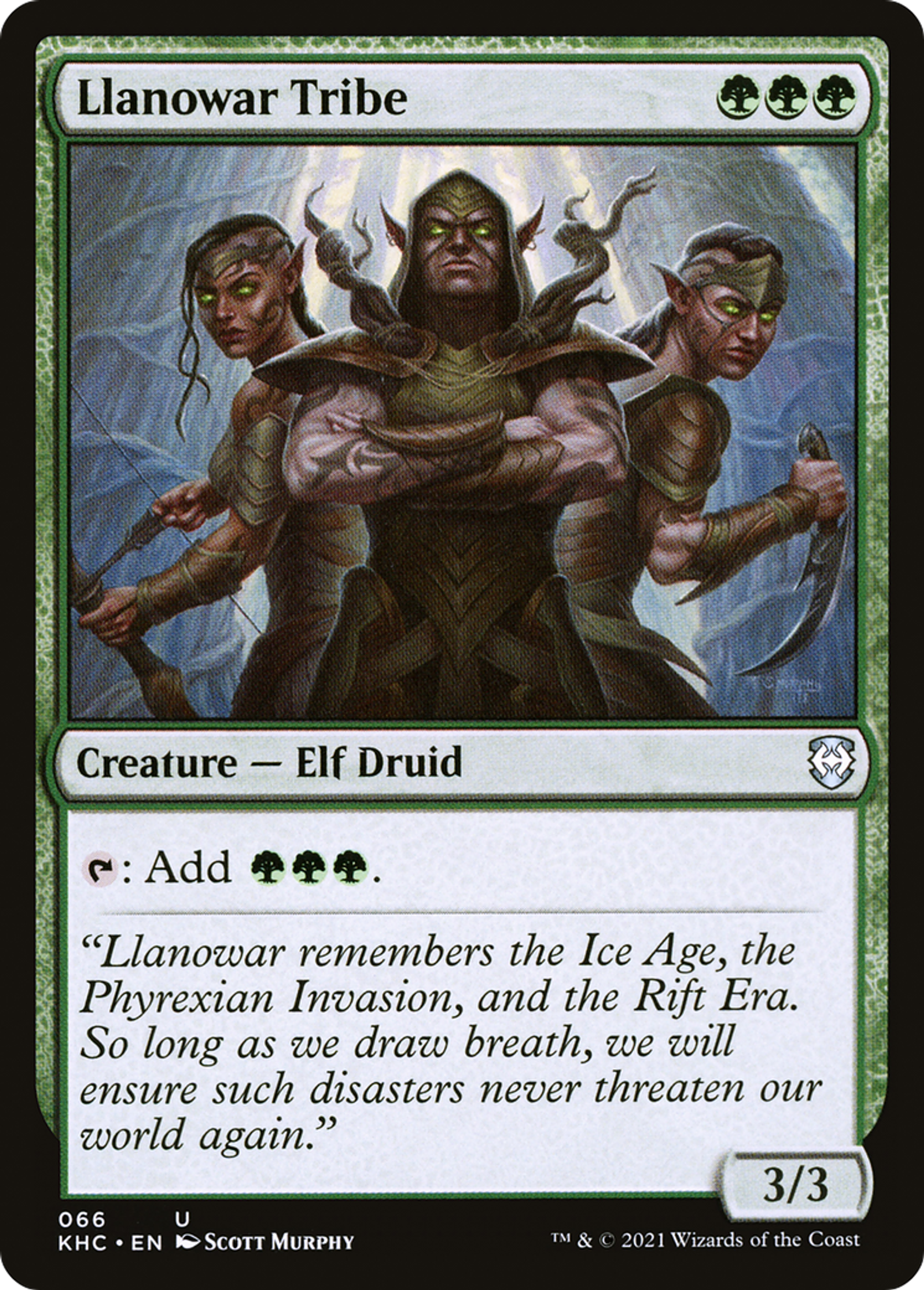 Llanowar Tribe — Kaldheim Commander — Magic: The Gathering