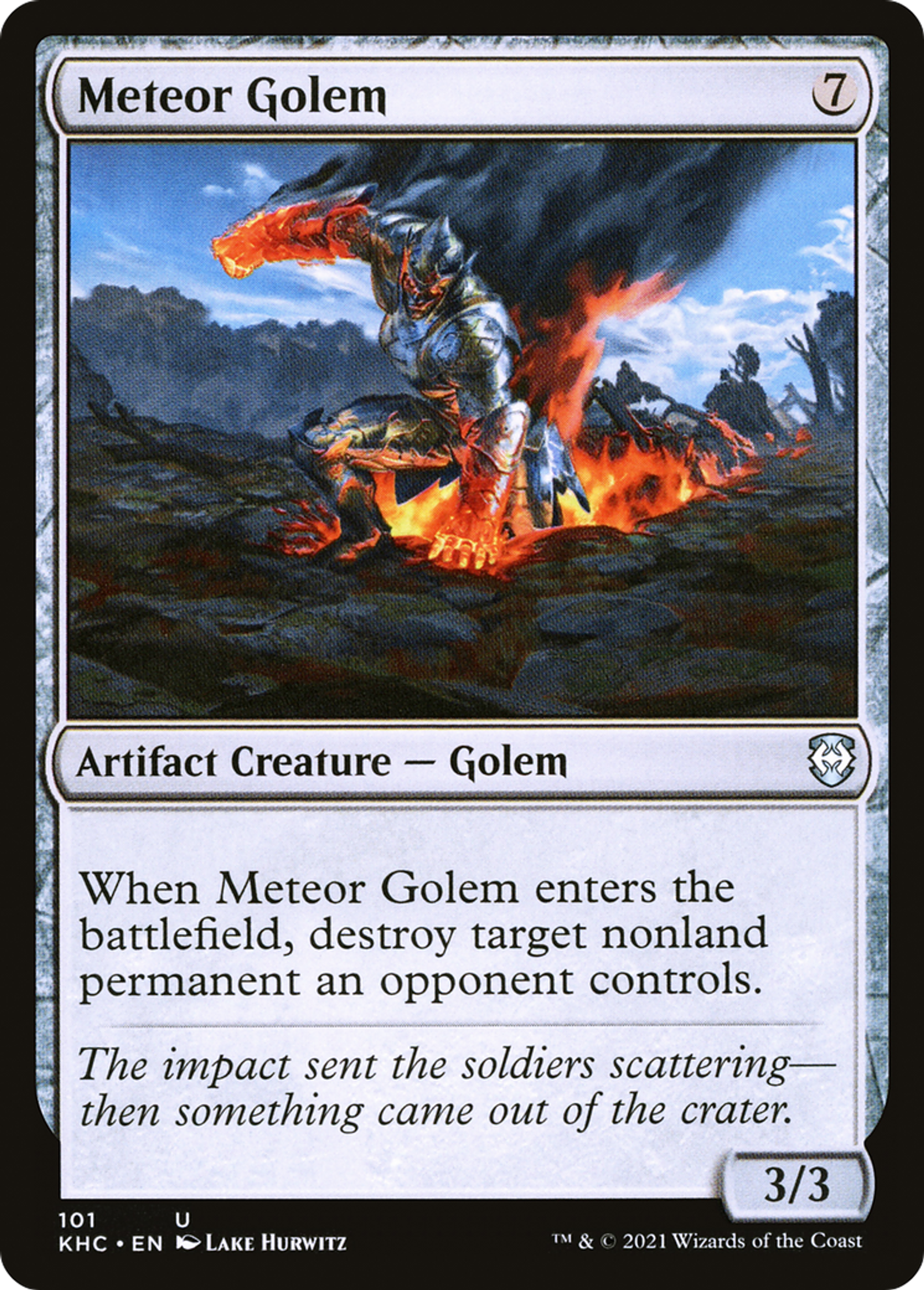 Meteor Golem — Kaldheim Commander — Magic: The Gathering