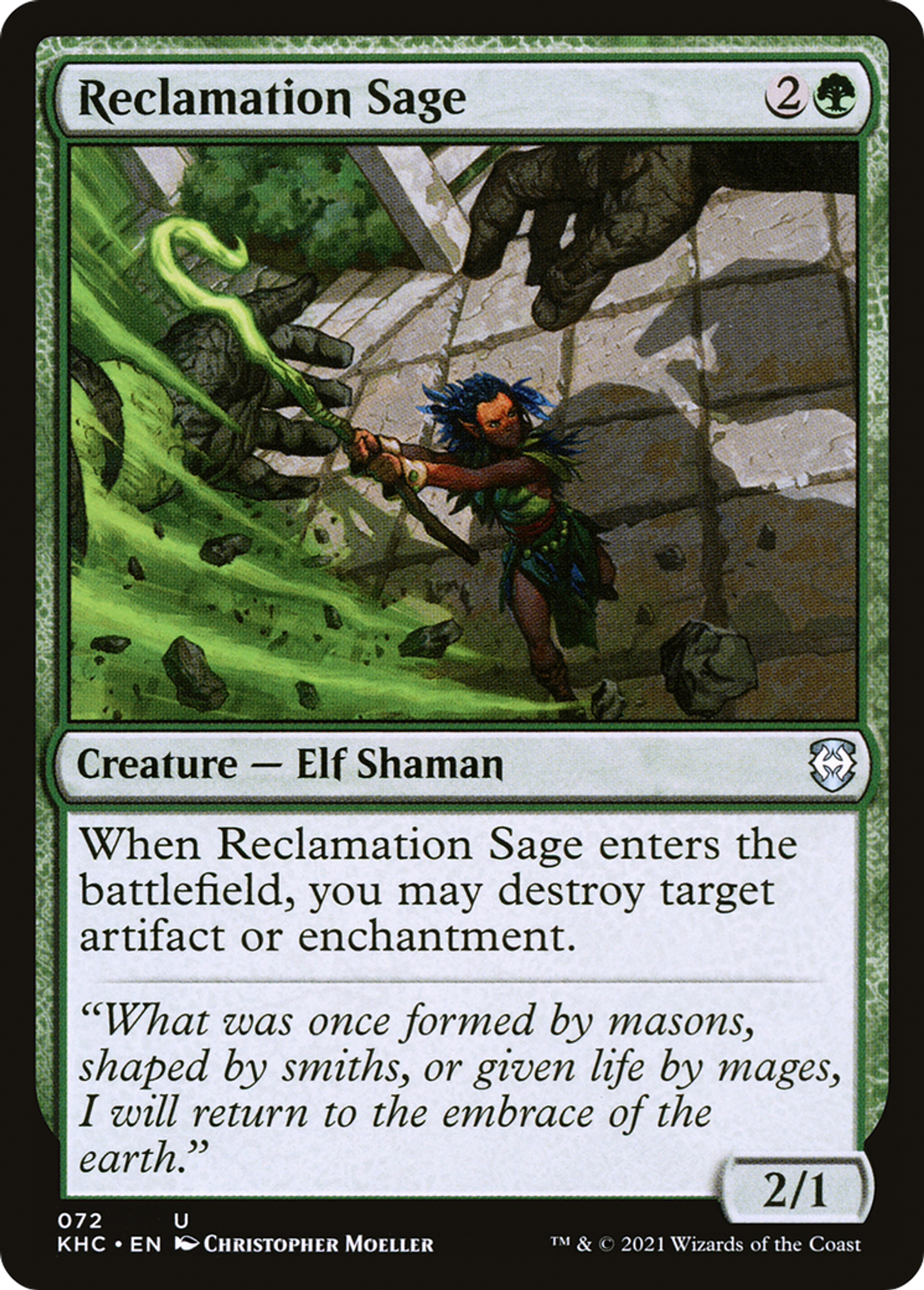 Reclamation Sage — Kaldheim Commander — Magic: The Gathering