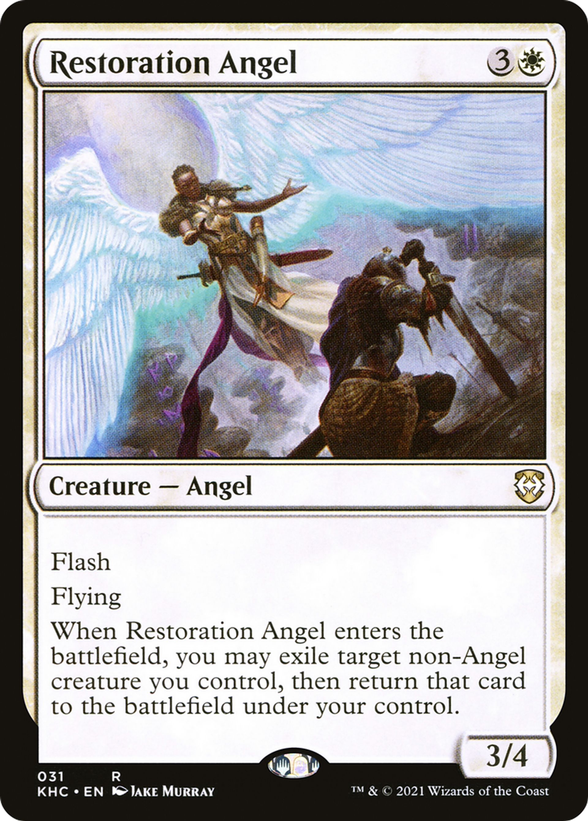 Restoration Angel — Kaldheim Commander — Magic: The Gathering