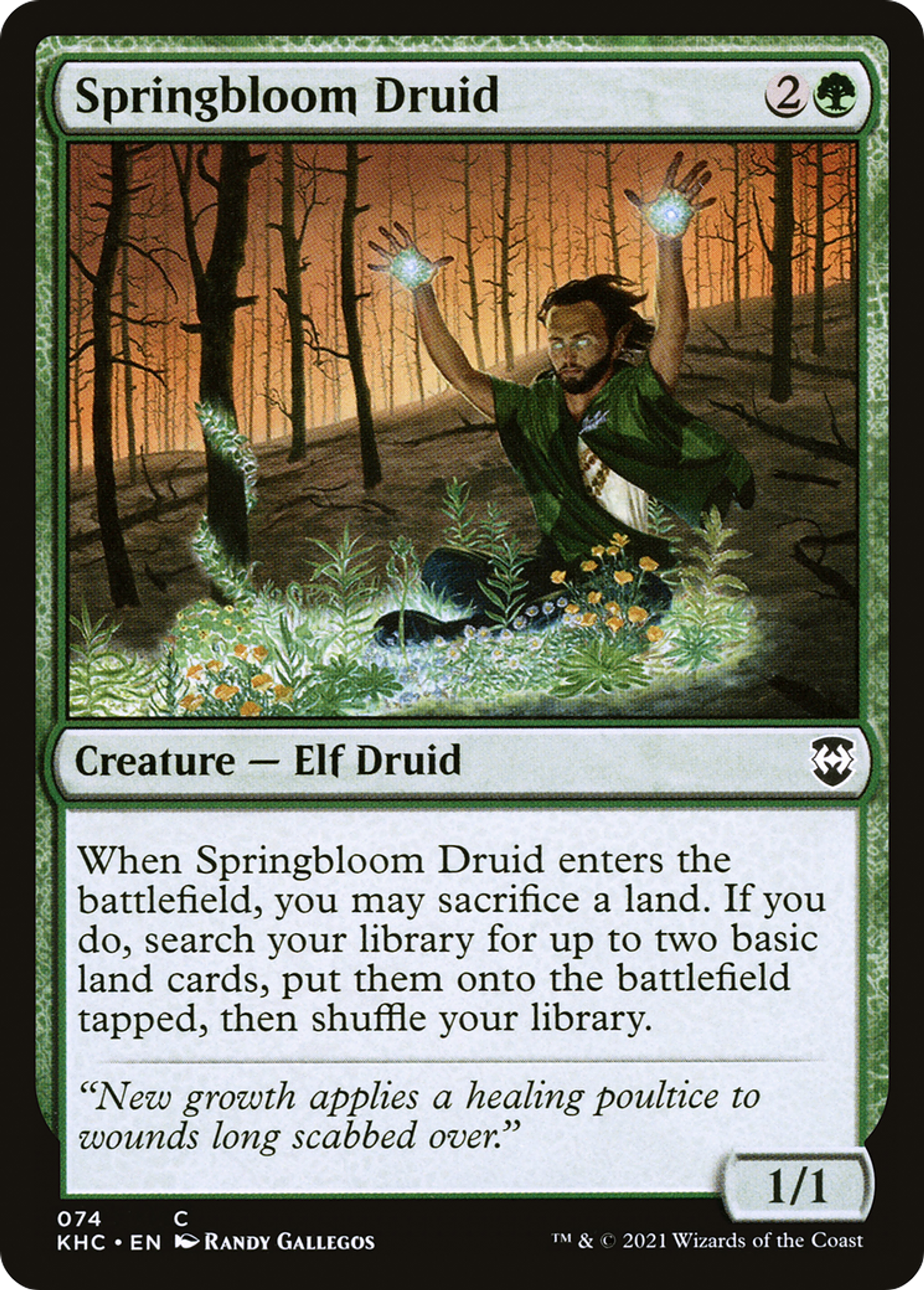 Springbloom Druid — Kaldheim Commander — Magic: The Gathering