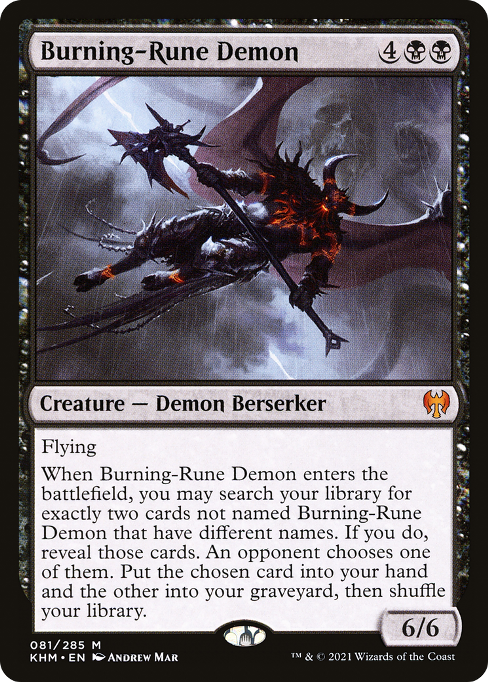 Burning-Rune Demon — Kaldheim — Magic: The Gathering