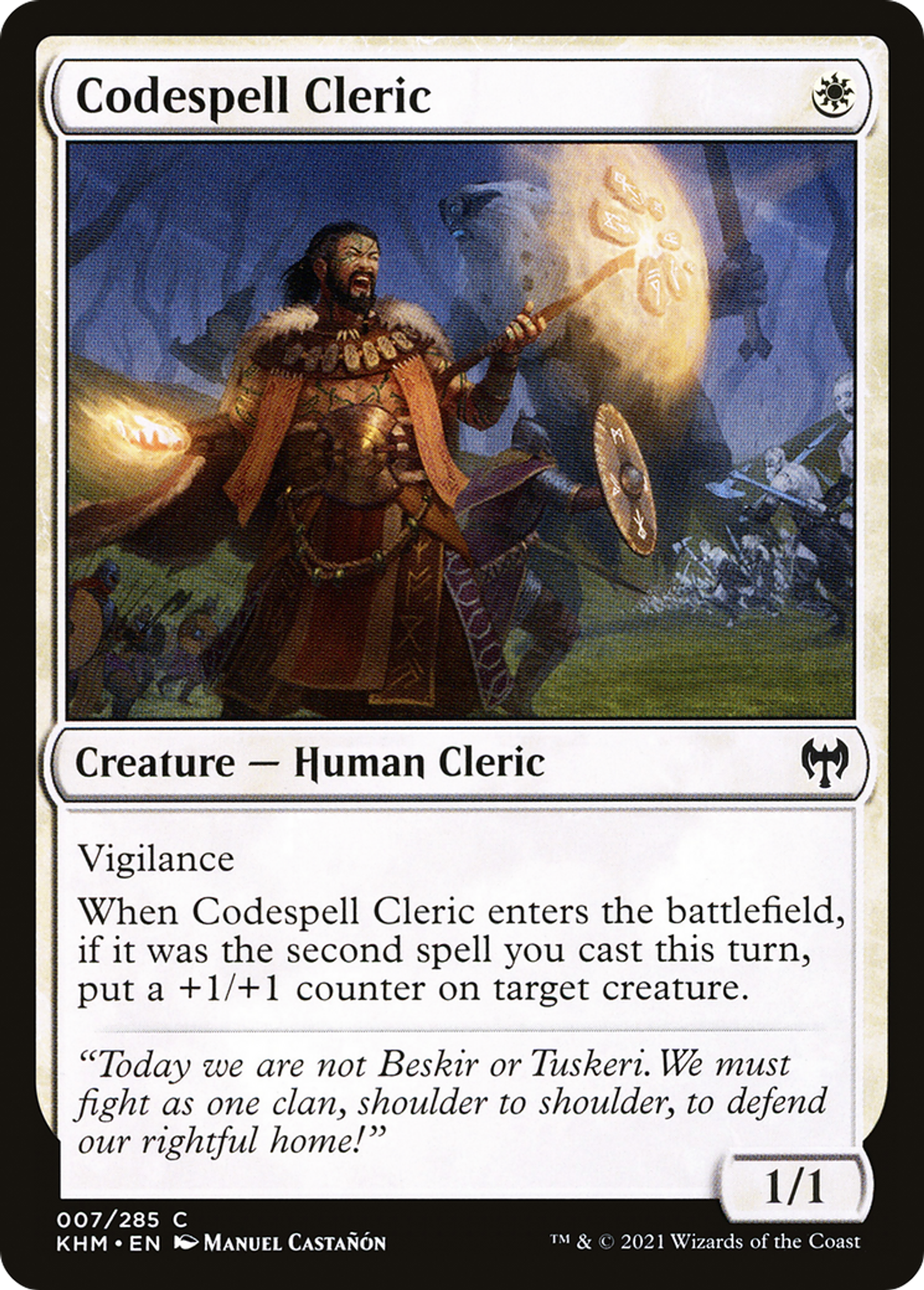 Codespell Cleric — Kaldheim — Magic: The Gathering