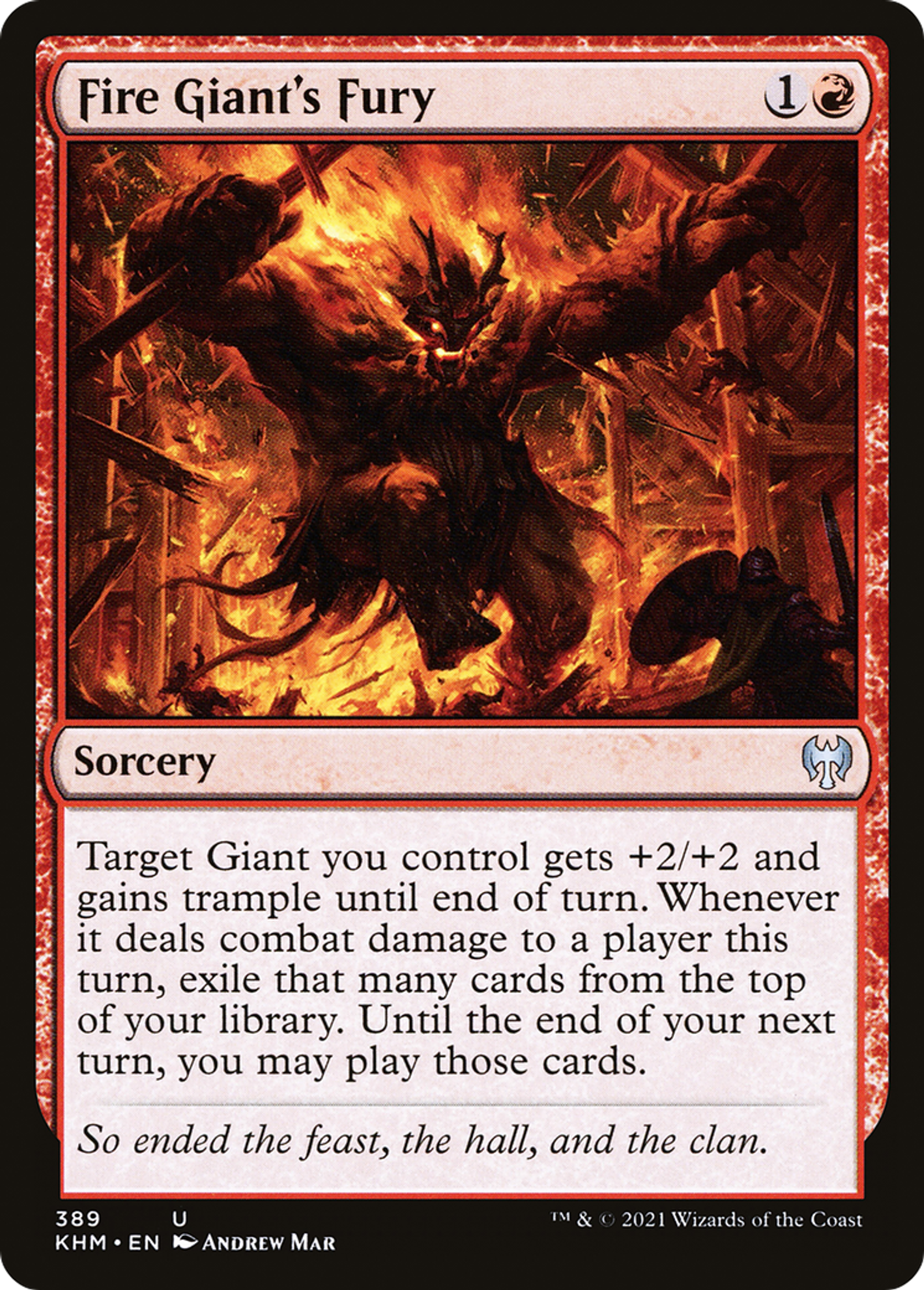 Fire Giant's Fury — Kaldheim — Magic: The Gathering
