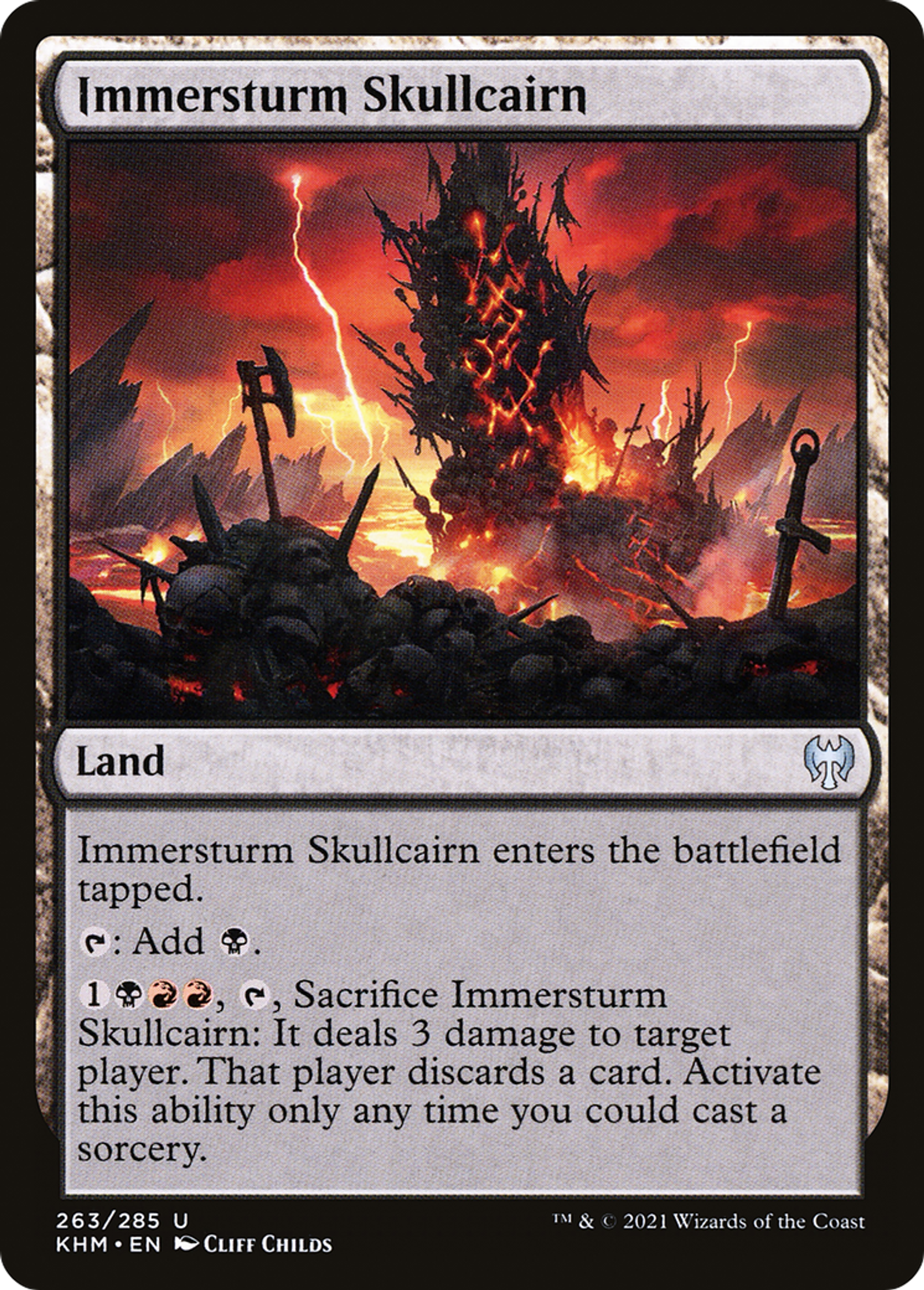 Cairn de crânes de l'Immersturm — Kaldheim — Magic: The Gathering