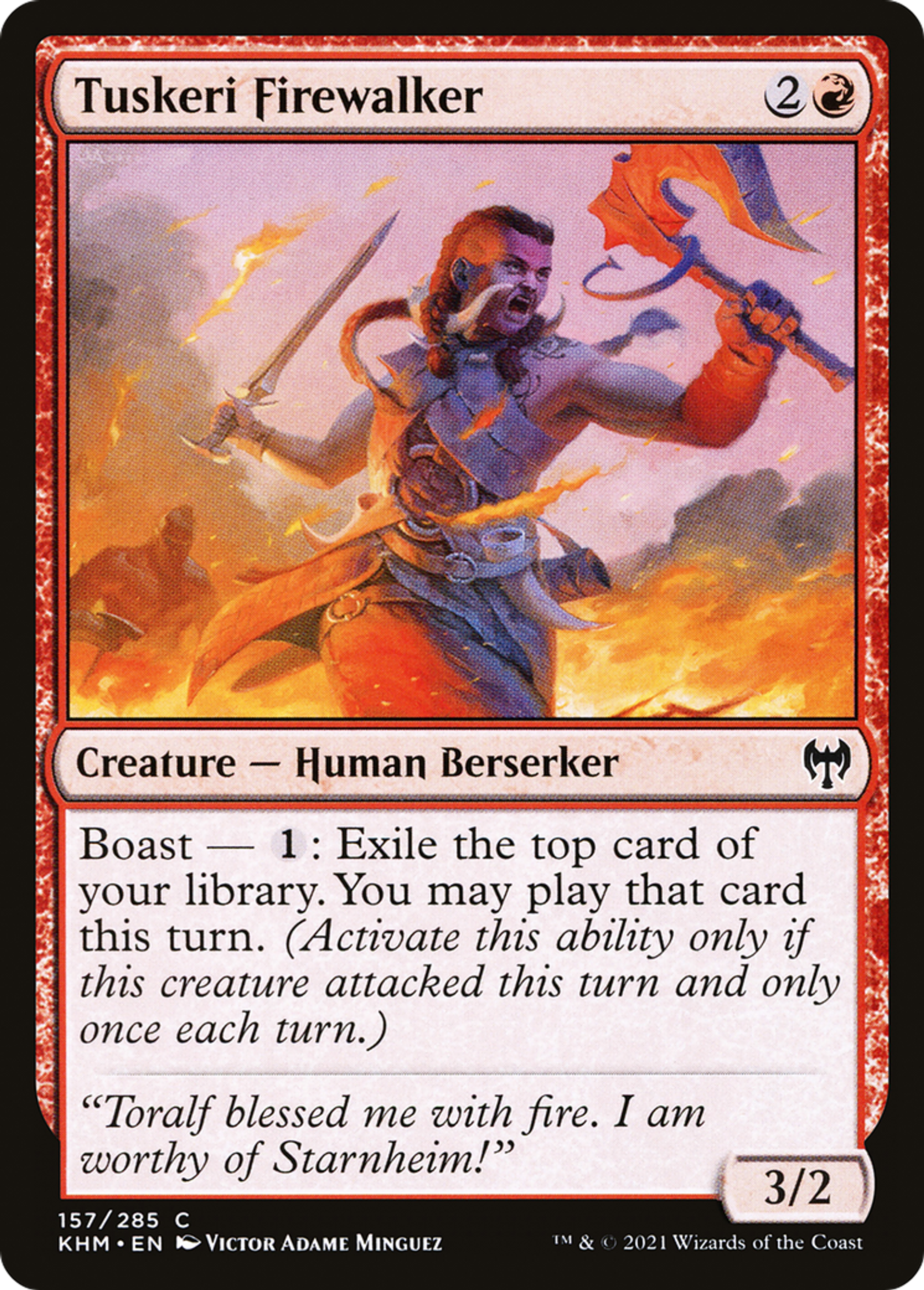 Tuskeri Firewalker — Kaldheim — Magic: The Gathering