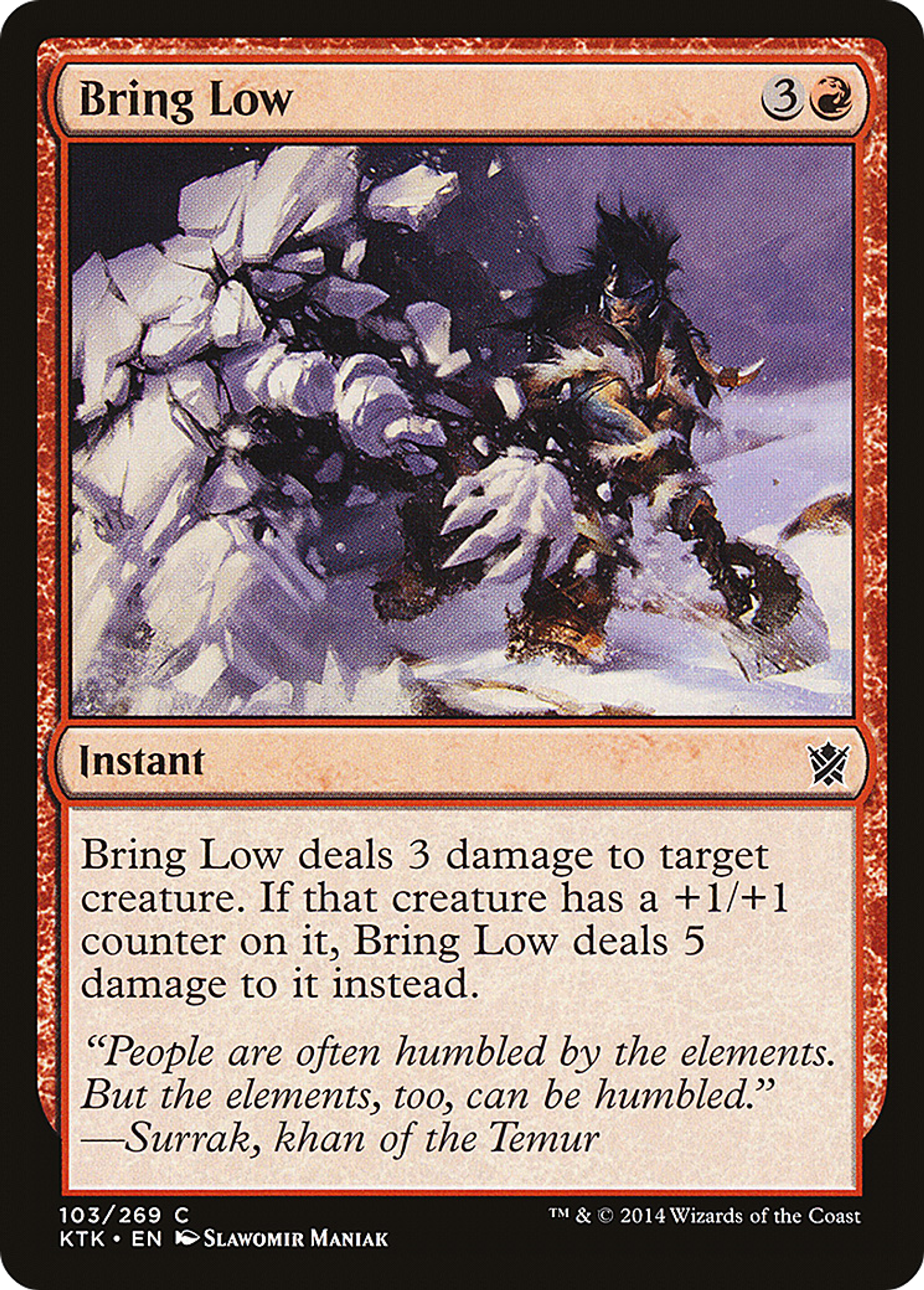 Bring Low — Khans of Tarkir — Magic: The Gathering