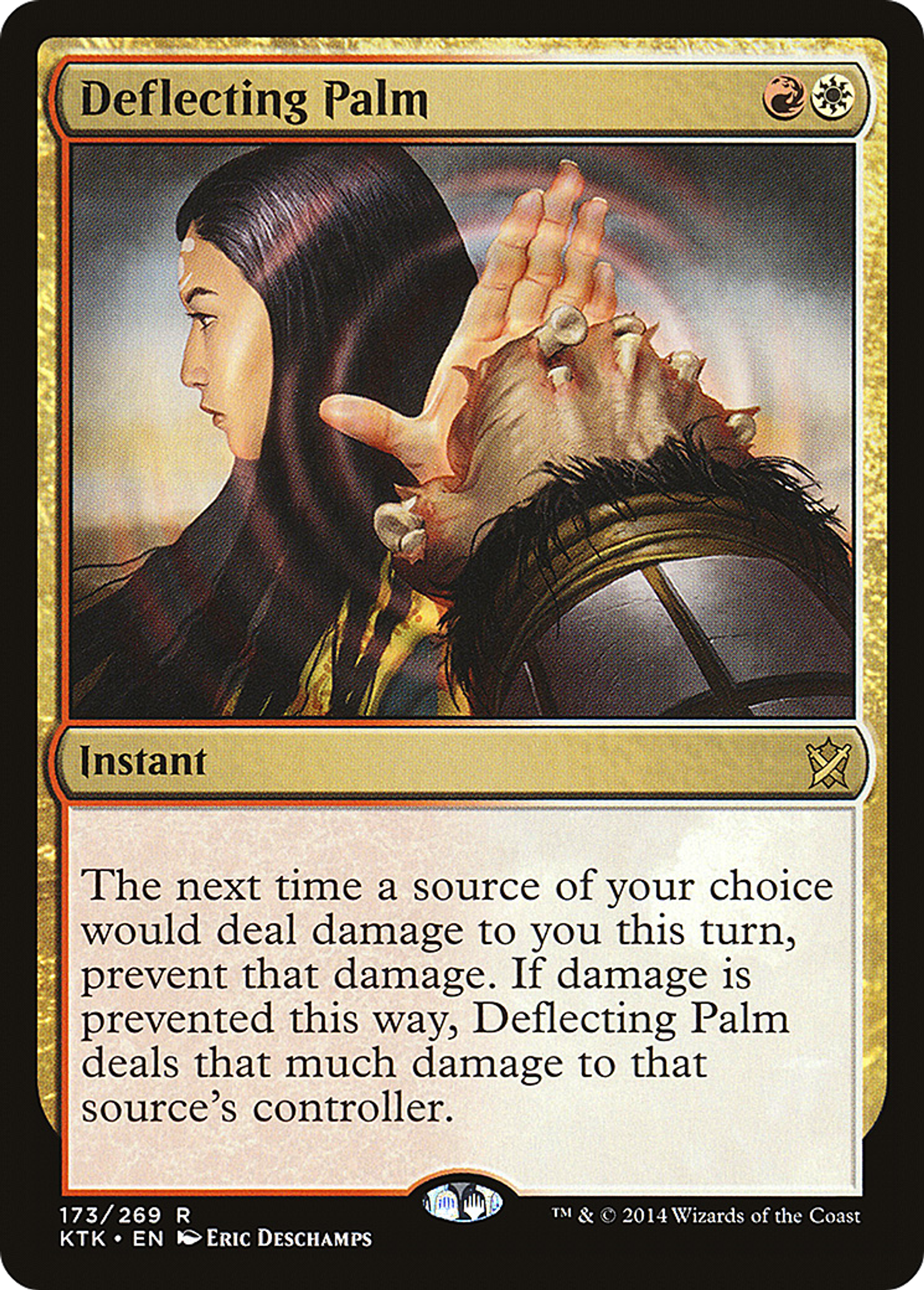 Deflecting Palm — Khans of Tarkir — Magic: The Gathering