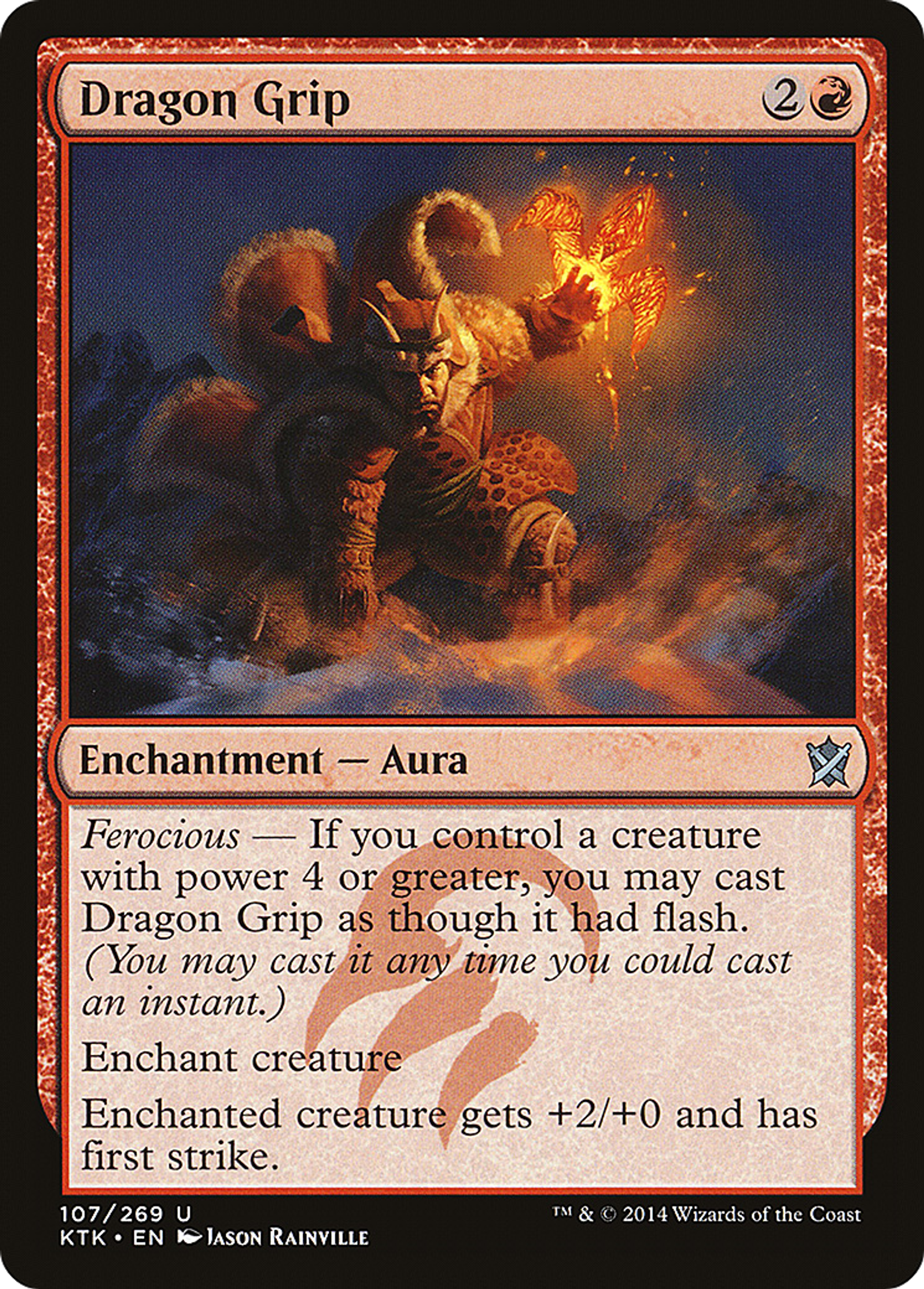 Dragon Grip — Khans of Tarkir — Magic: The Gathering