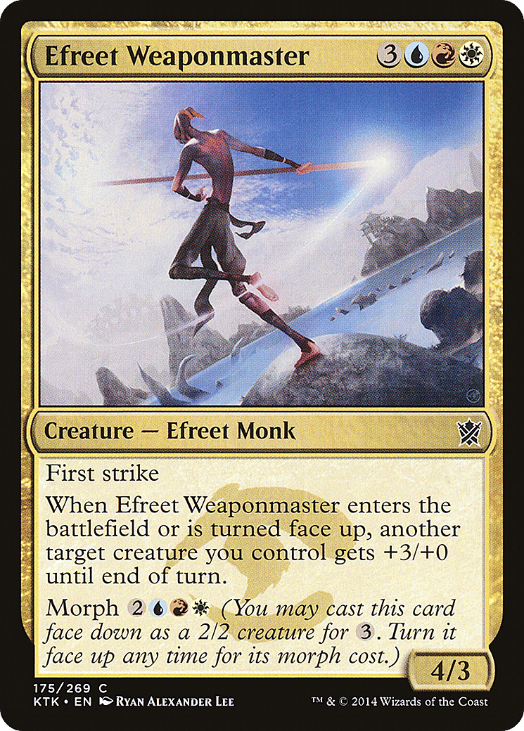 Efreet Weaponmaster — Khans of Tarkir — Magic: The Gathering