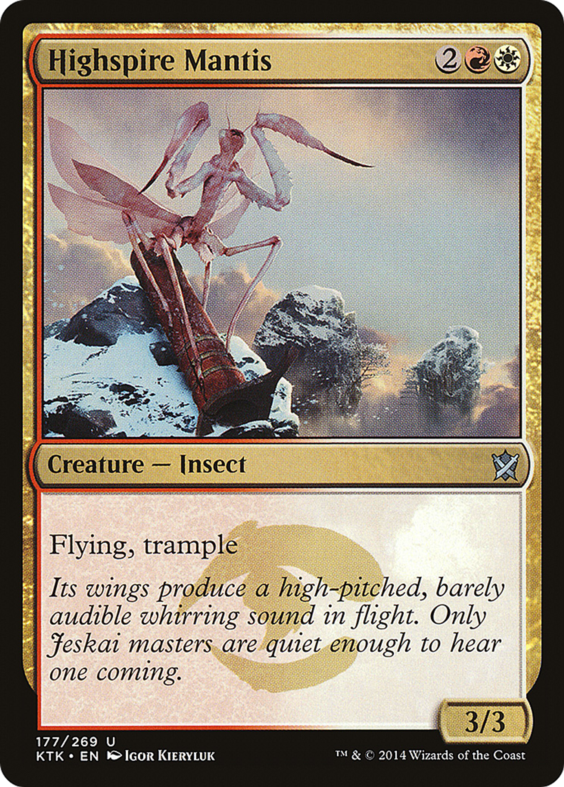 Highspire Mantis — Khans of Tarkir — Magic: The Gathering