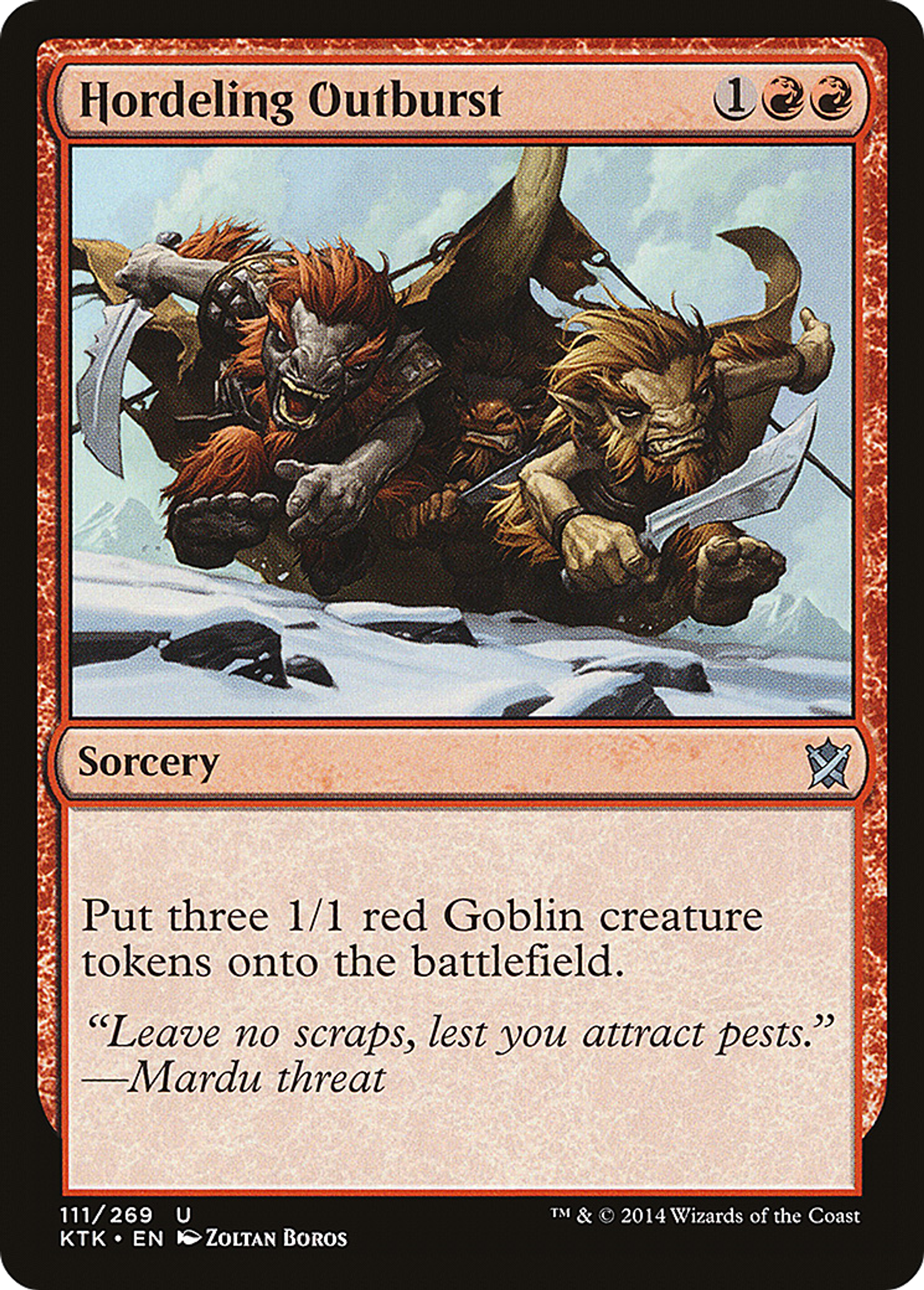 Hordeling Outburst — Khans of Tarkir — Magic: The Gathering