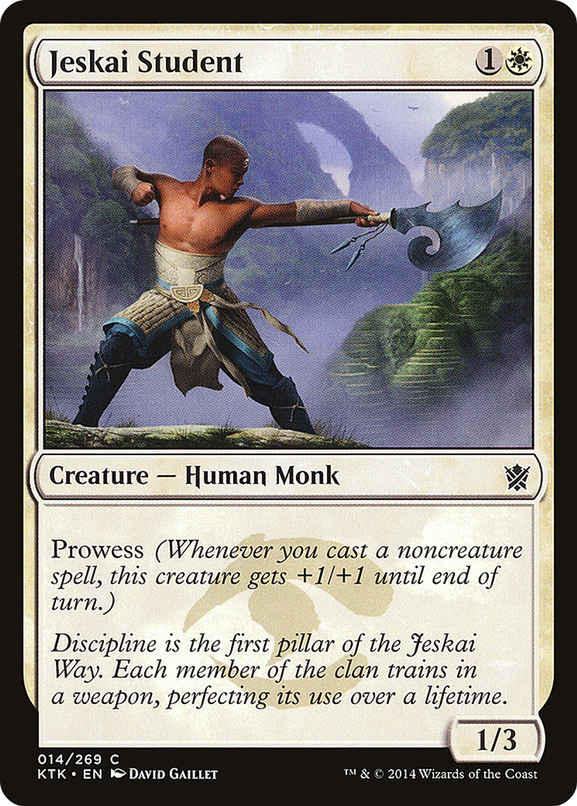 Jeskai Student — Khans of Tarkir — Magic: The Gathering