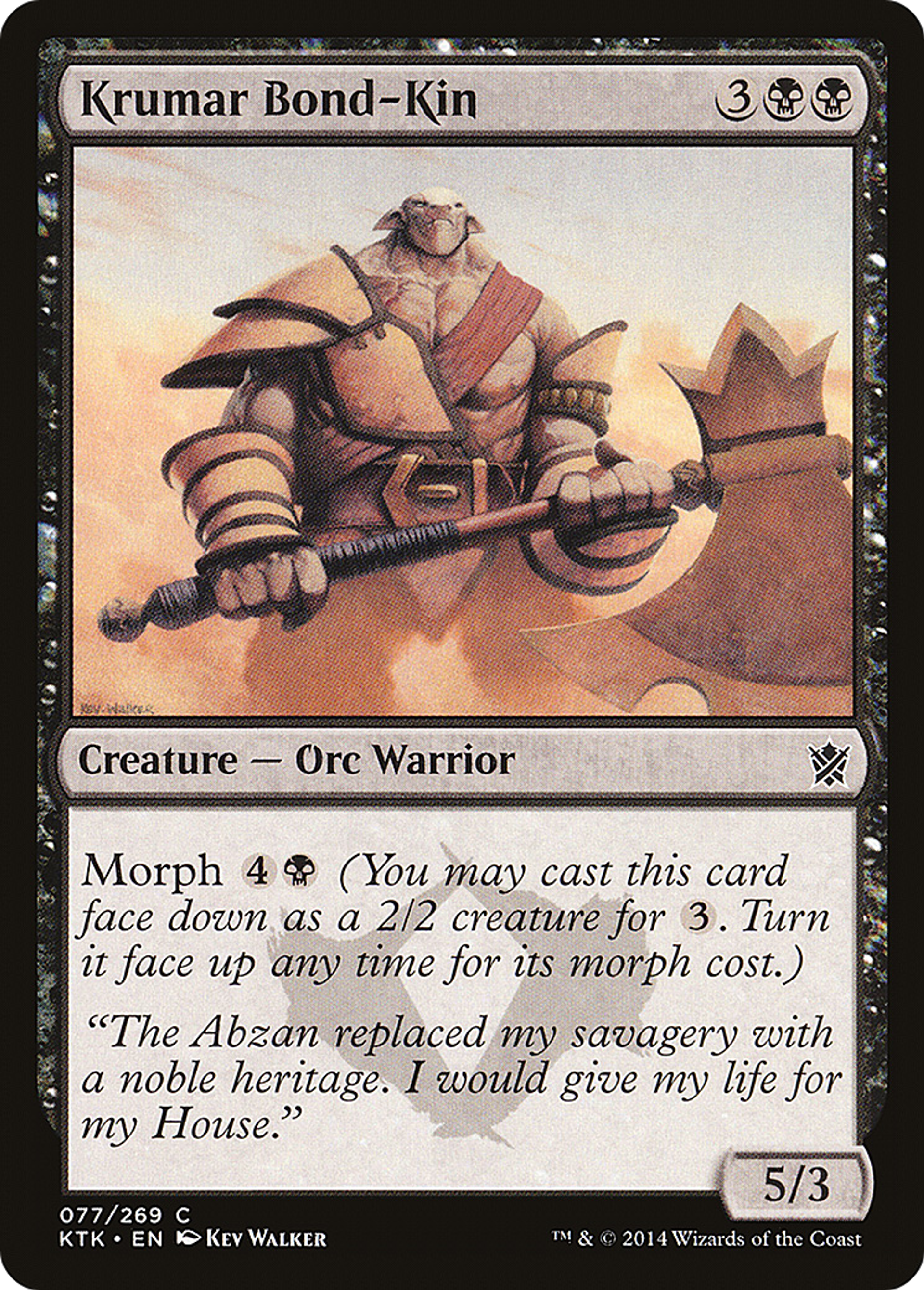 Frère d'armes krumar — Khans of Tarkir — Magic: The Gathering