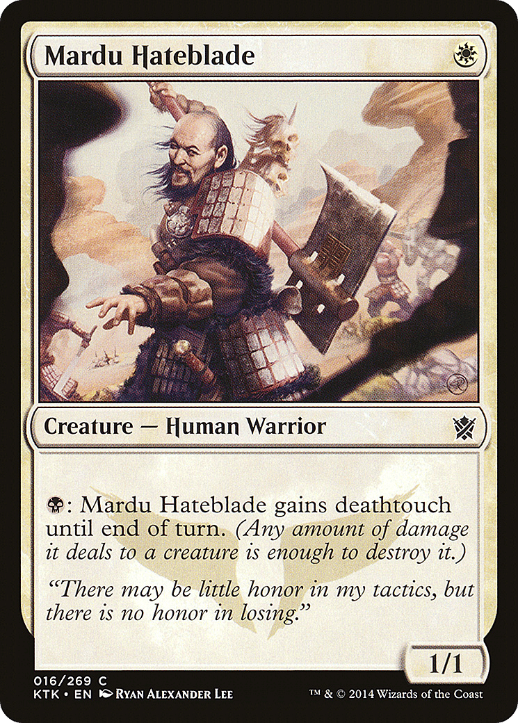 Mardu Hateblade — Khans of Tarkir — Magic: The Gathering