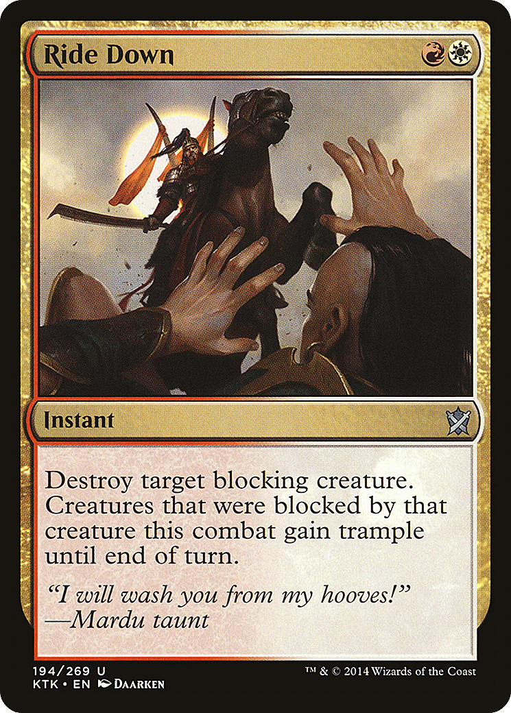 Ride Down — Khans of Tarkir — Magic: The Gathering