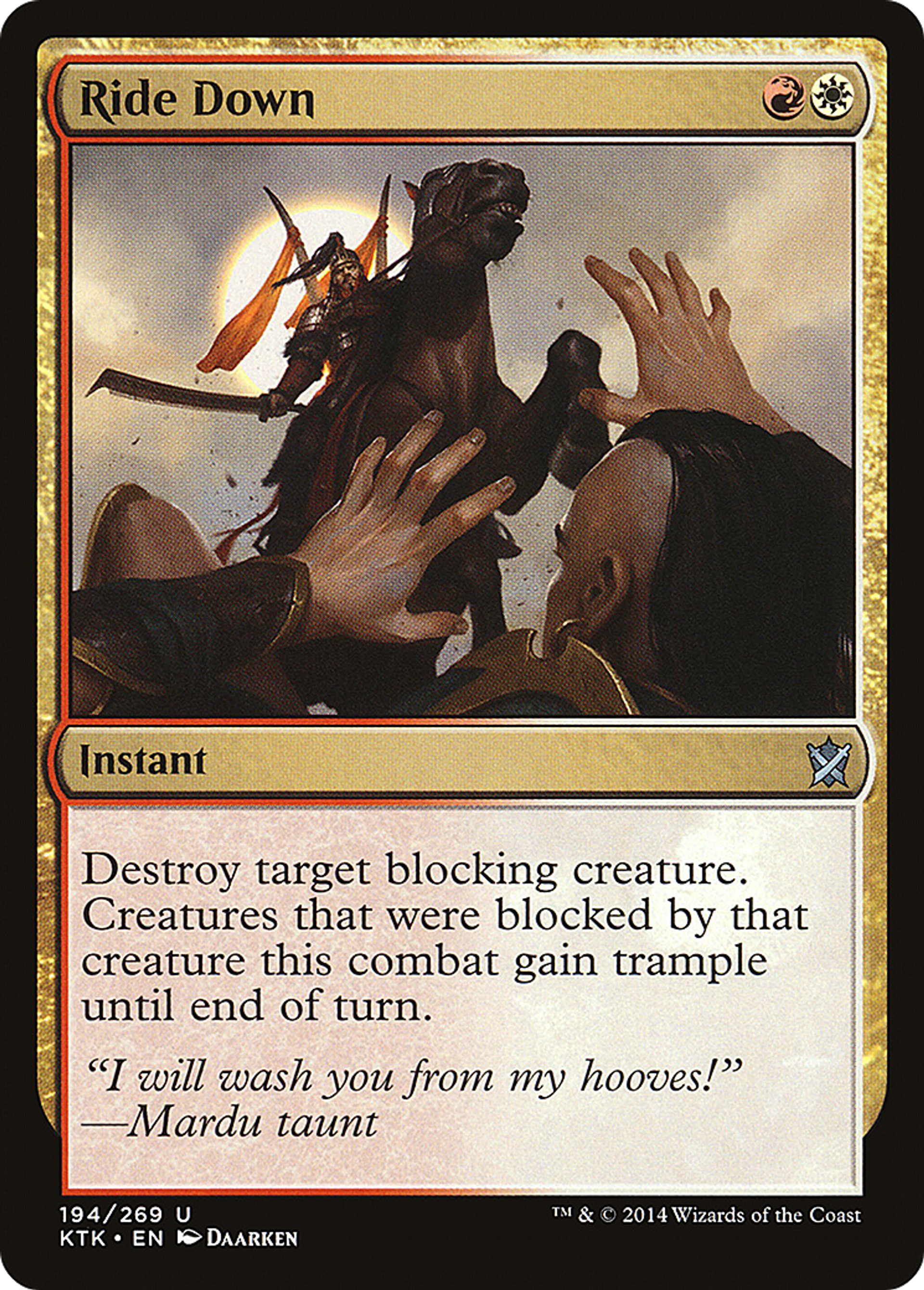 Ride Down — Khans of Tarkir — Magic: The Gathering